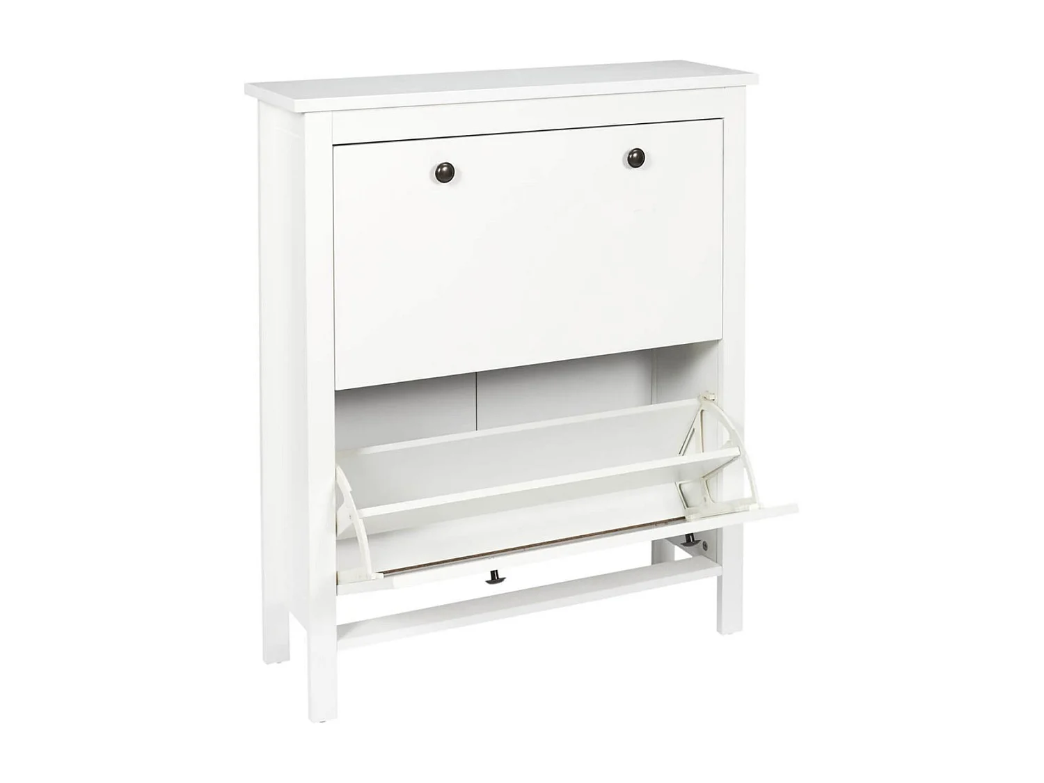 MARTIKA - Meuble à Chaussures 2 Portes Blanc