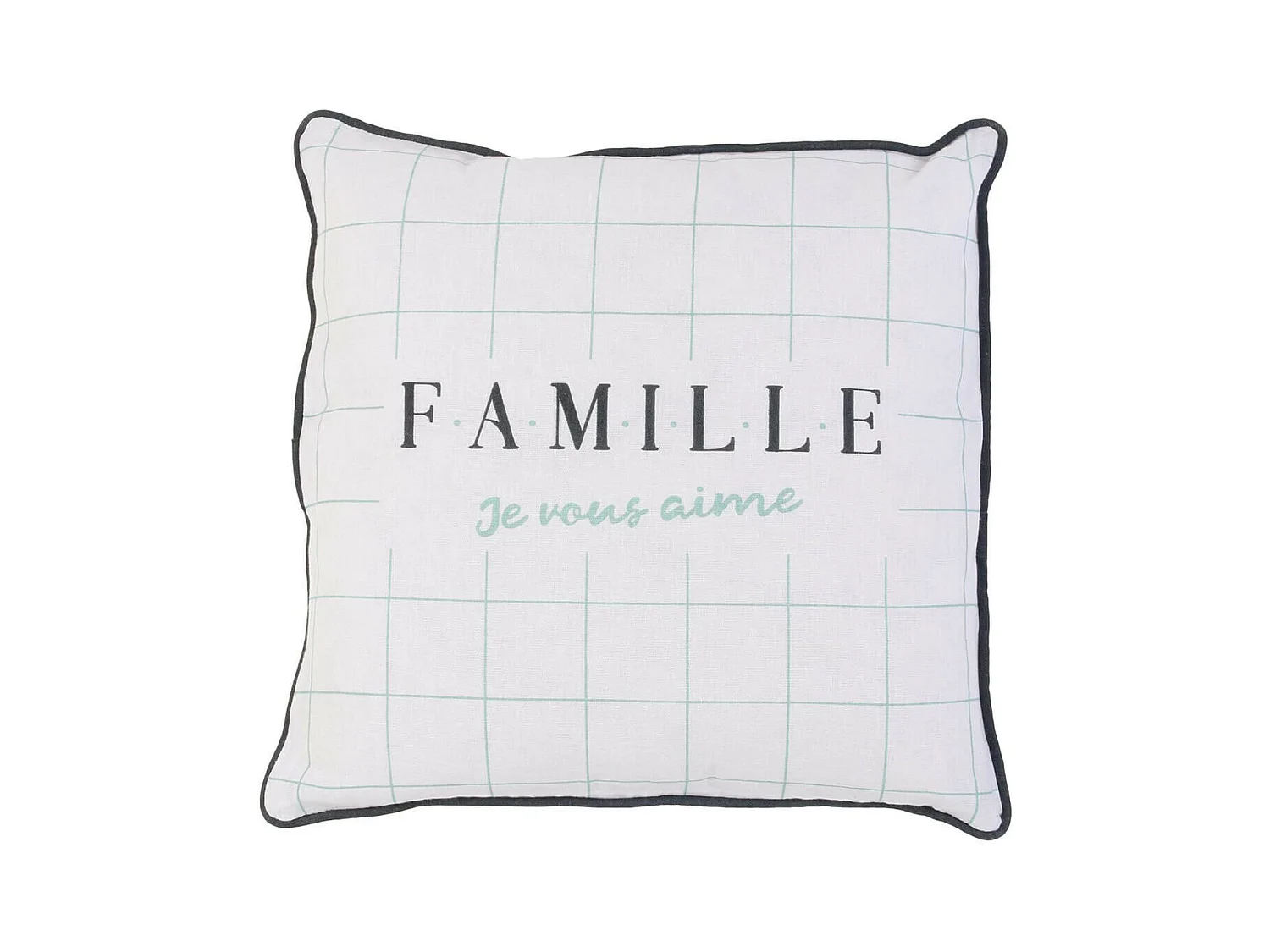 FAMILY - Coussin Déhoussable 40x40cm "Je vous aime"