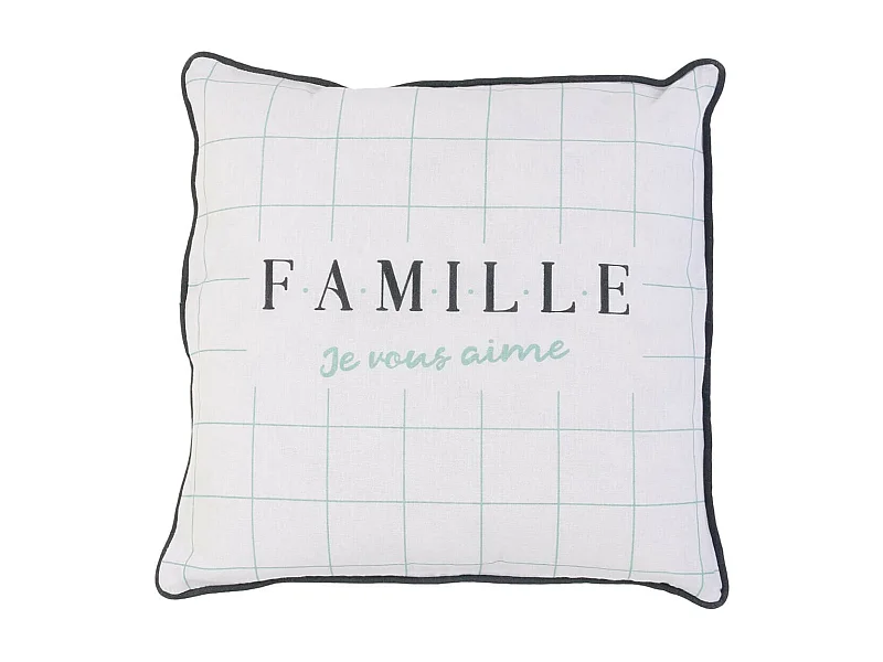 FAMILY - Coussin Déhoussable 40x40cm "Je vous aime"