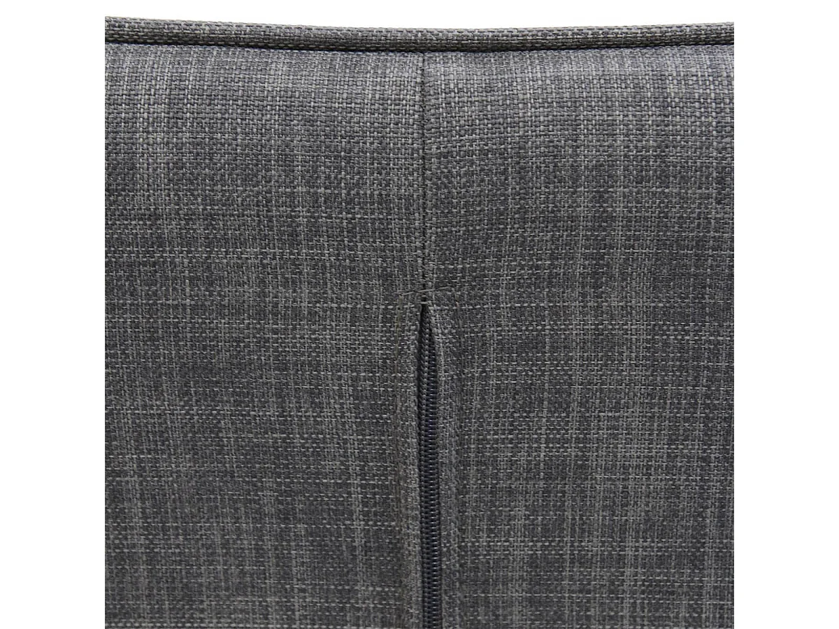 HELICIA - Canapé Fixe 2 Places Tissu Gris