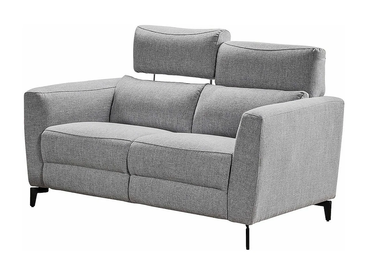 MUMBAI - Canapé Fixe 2 Places Gris Foncé