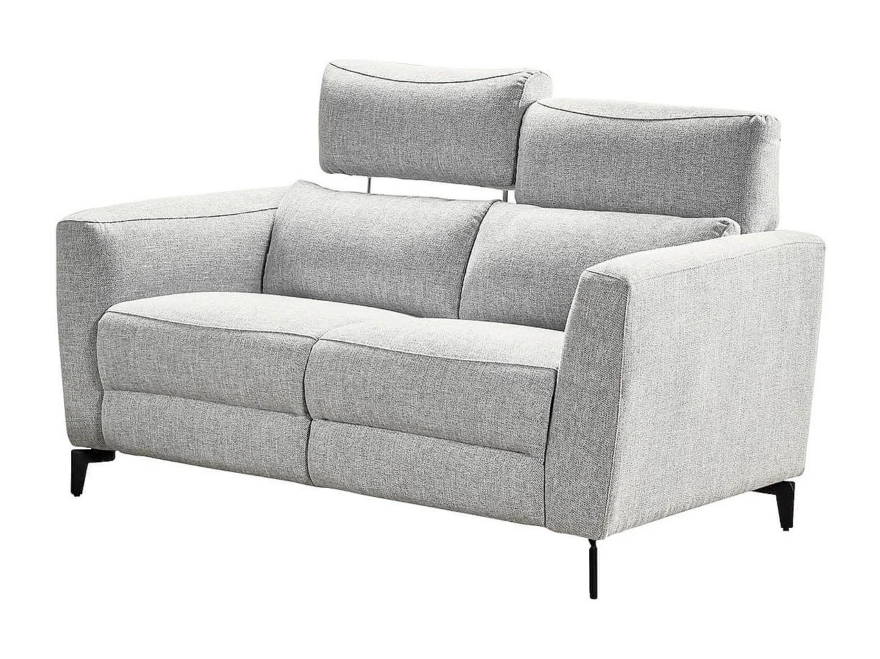 MUMBAI - Canapé Fixe 2 Places Gris Clair