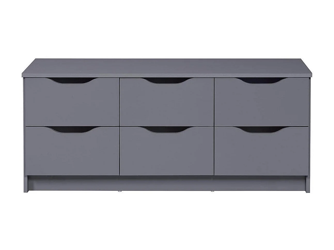 JENNY - Commode 6 Tiroirs Coloris Anthracite