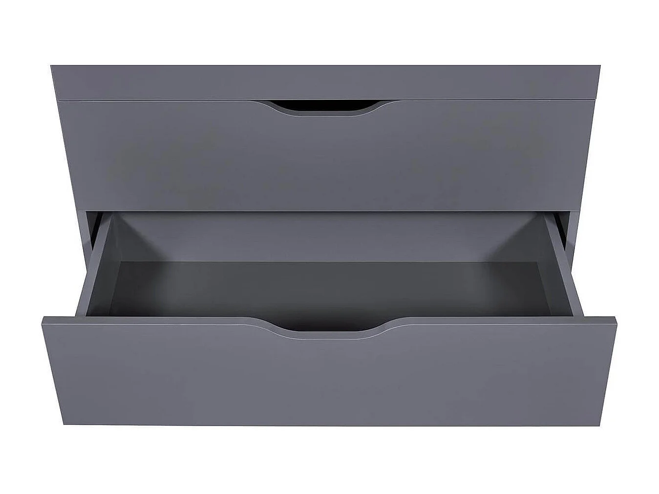 JENNY - Commode Haute 6 Tiroirs Coloris Anthracite