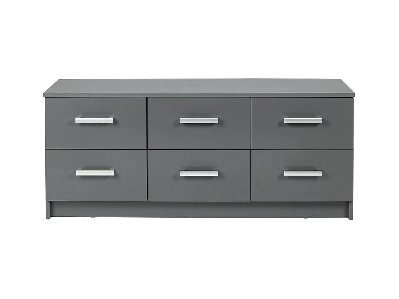 ZEINE - Commode 6 Tiroirs Coloris Gris Graphite