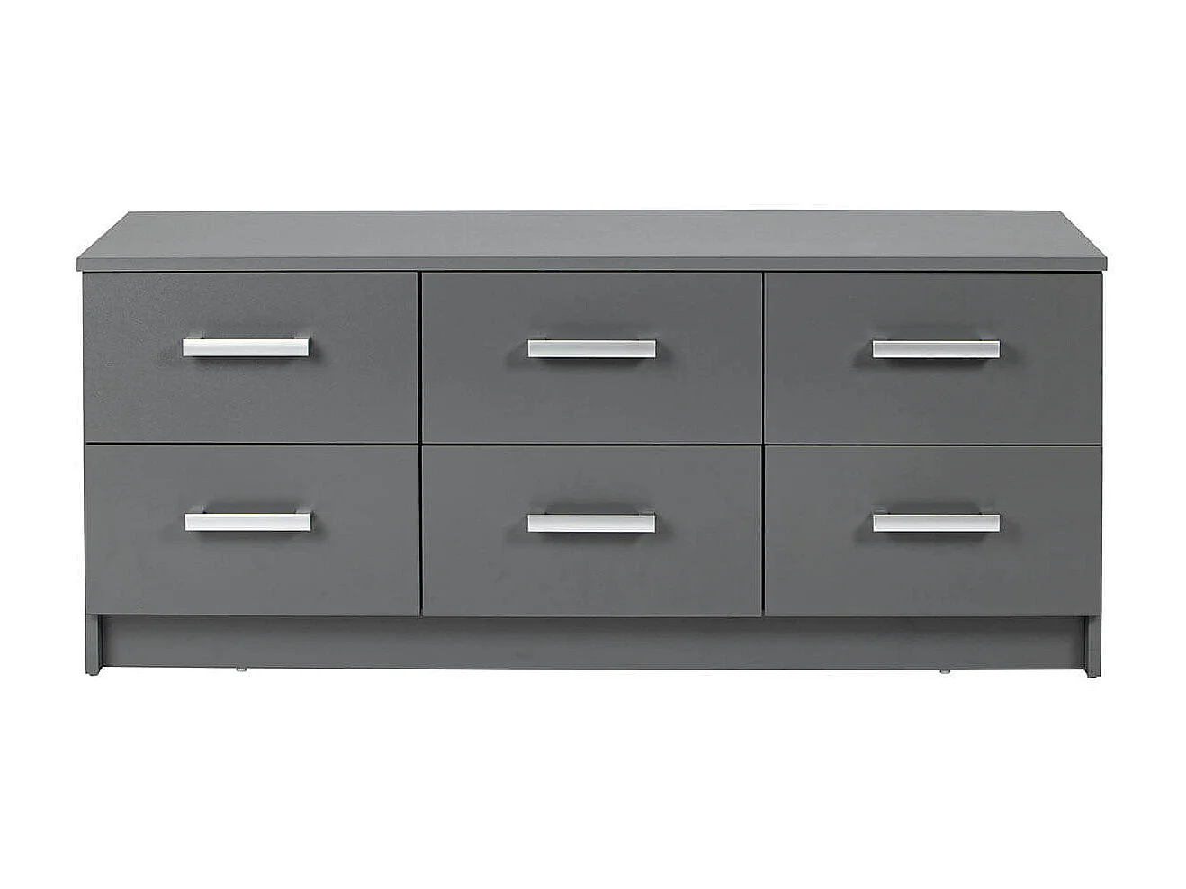 ZEINE - Commode 6 Tiroirs Coloris Gris Graphite