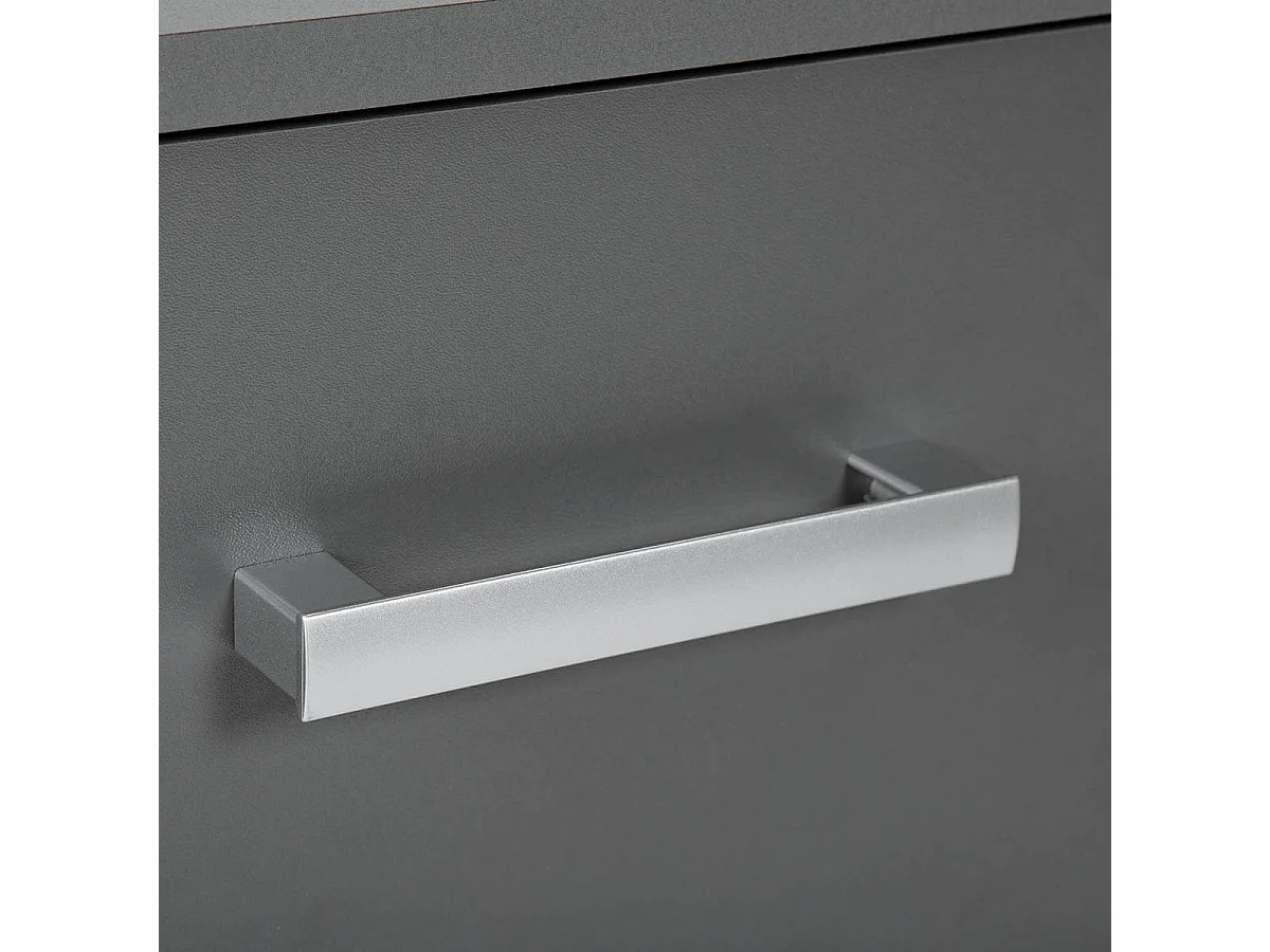 ZEINE - Commode 6 Tiroirs Coloris Gris Graphite