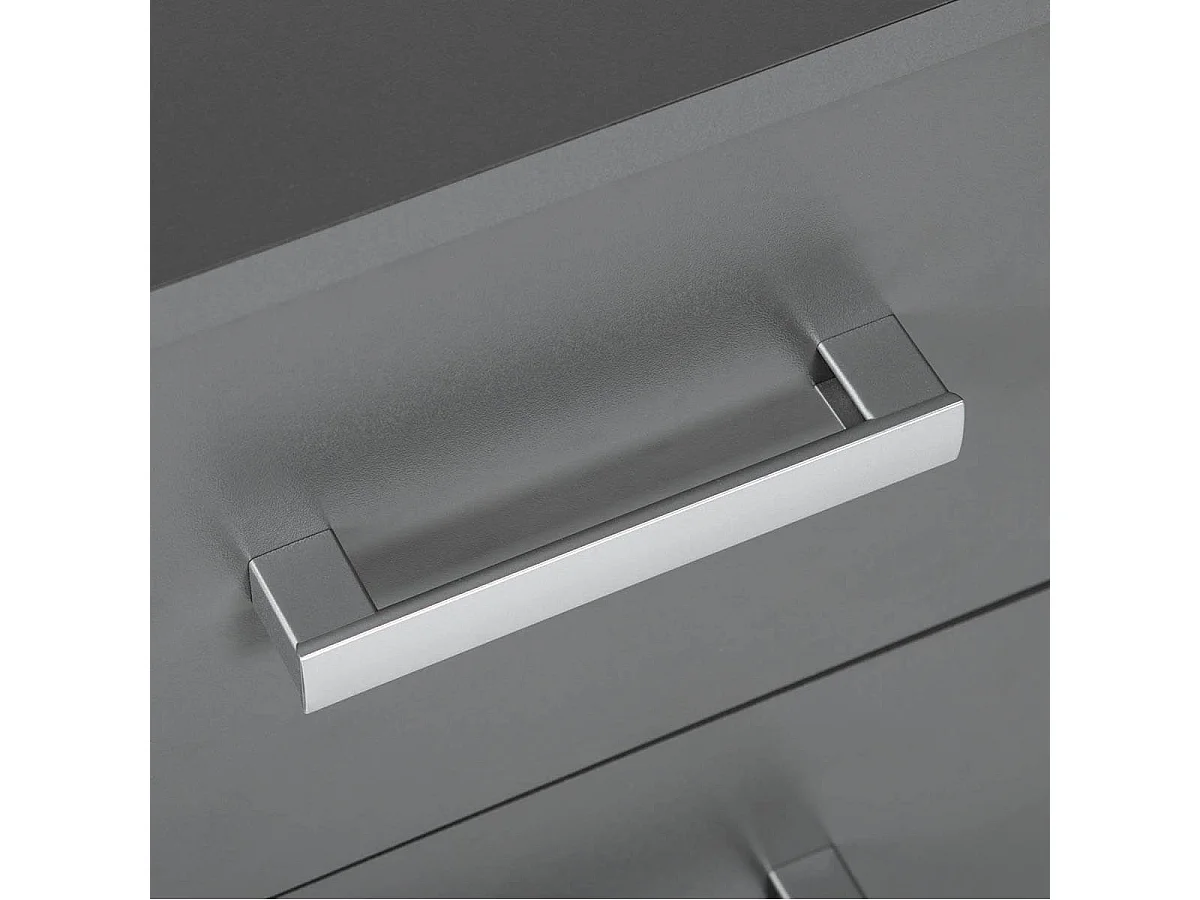 ZEINE - Commode 6 Tiroirs Coloris Gris Graphite