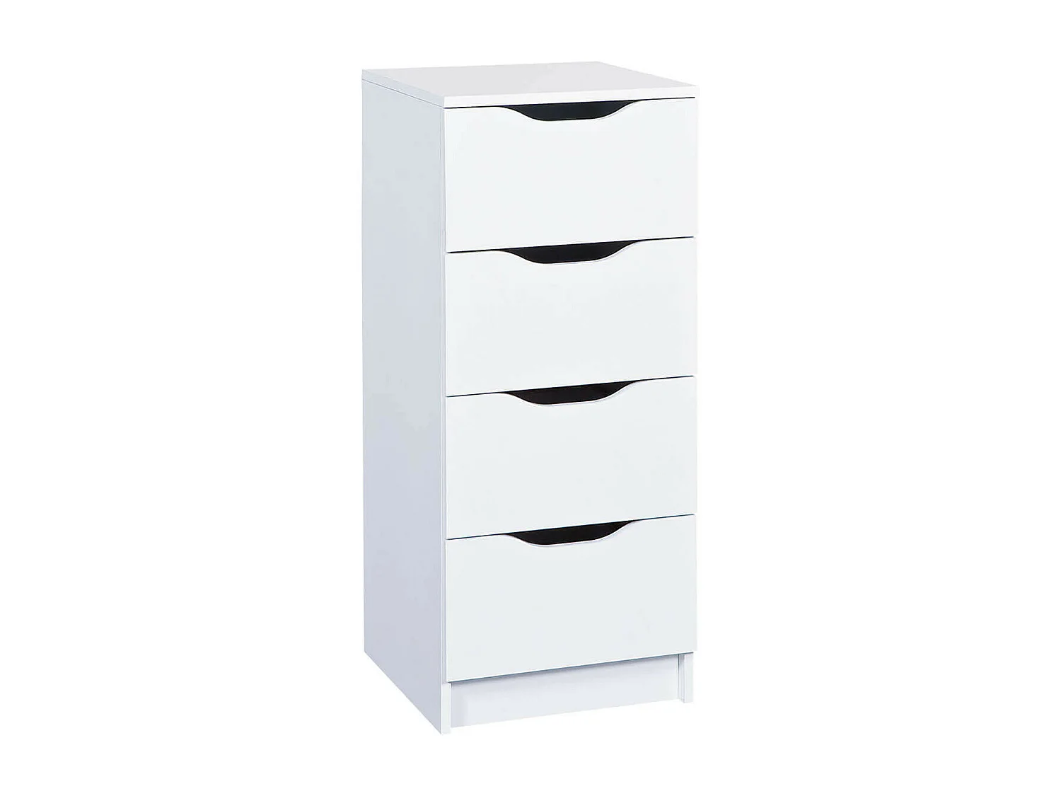 JENNY BLANC - Chiffonnier 4 Tiroirs Coloris Blanc