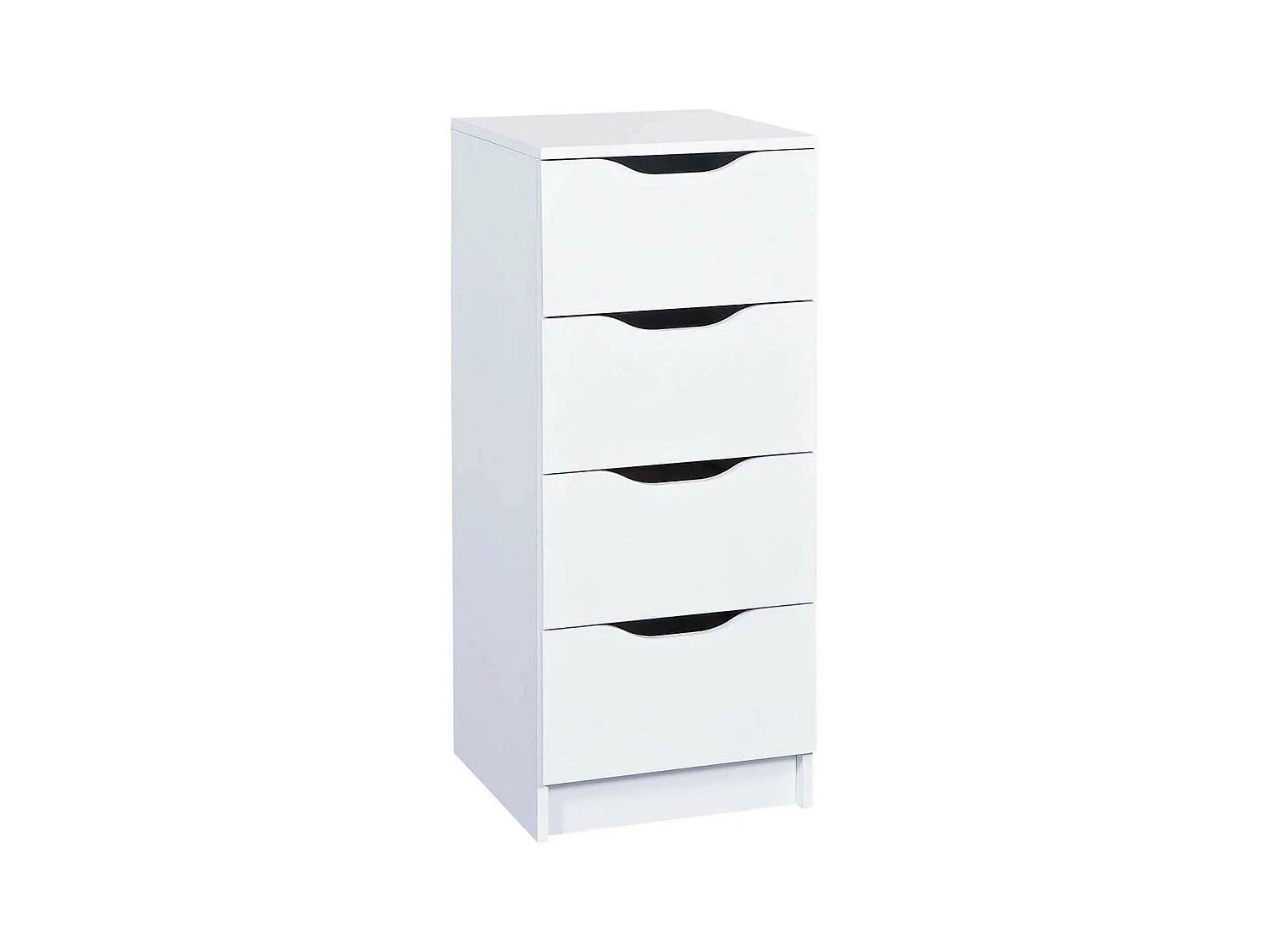 JENNY BLANC - Chiffonnier 4 Tiroirs Coloris Blanc