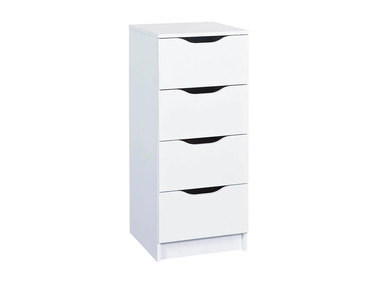 JENNY BLANC - Chiffonnier 4 Tiroirs Coloris Blanc