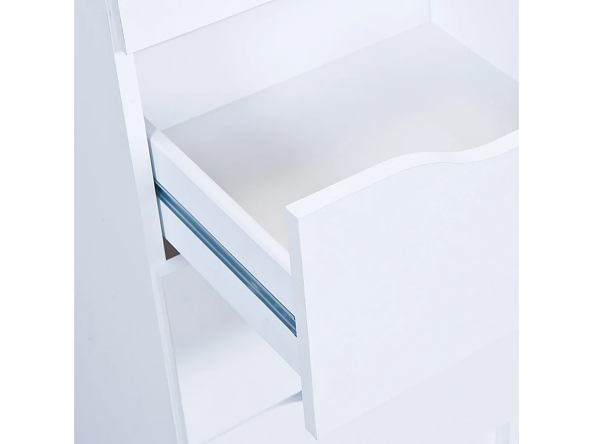 JENNY BLANC - Chiffonnier 4 Tiroirs Coloris Blanc