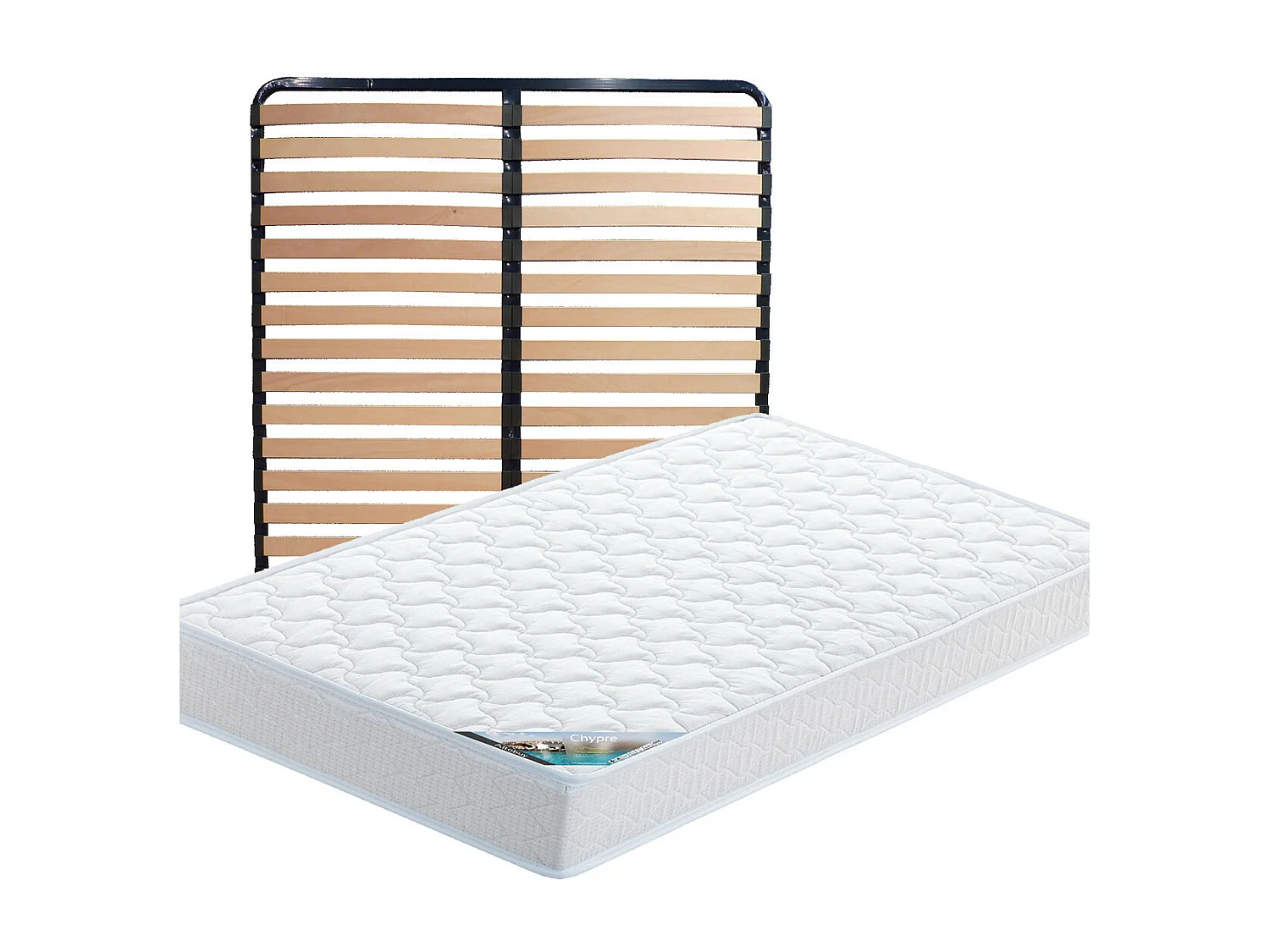 CHYPRE - Pack Matelas + Lattes 140x190