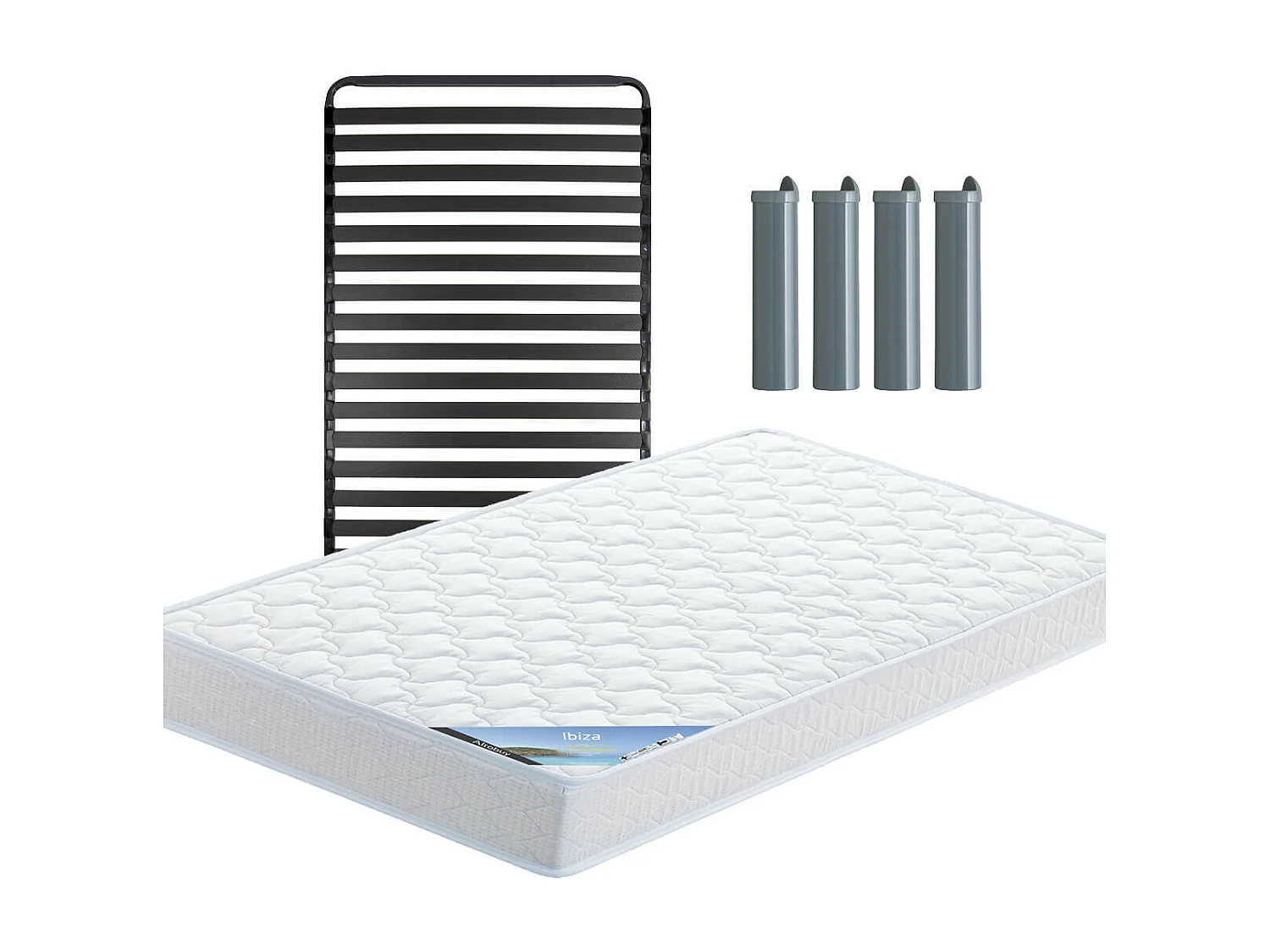 IBIZA - Pack Matelas + Titanium 22 90x190cm + Pieds