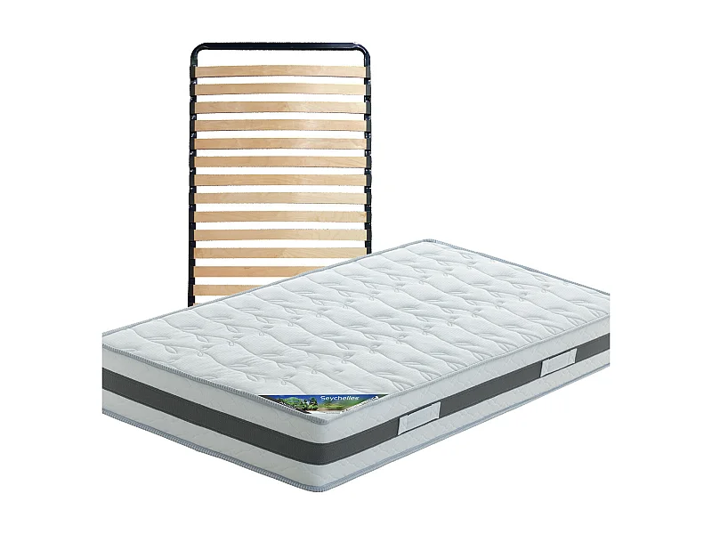 SEYCHELLES - Pack Matelas + Lattes 80x190