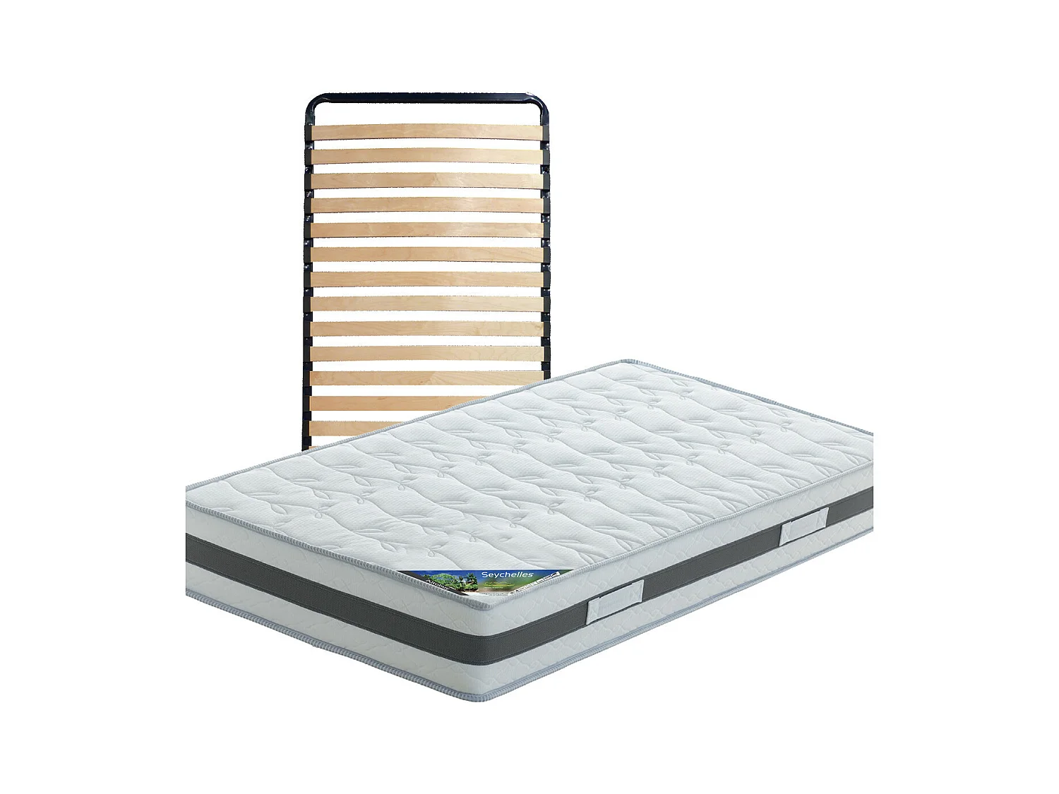 SEYCHELLES - Pack Matelas + Lattes 80x200