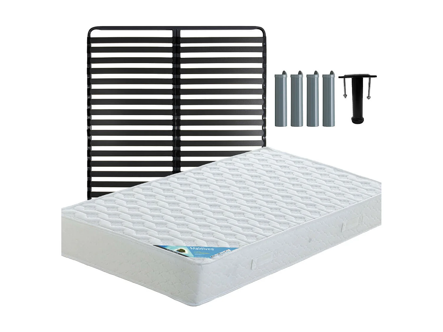 MALDIVES - Pack Matelas + Titanium 22 140x190cm + Pieds
