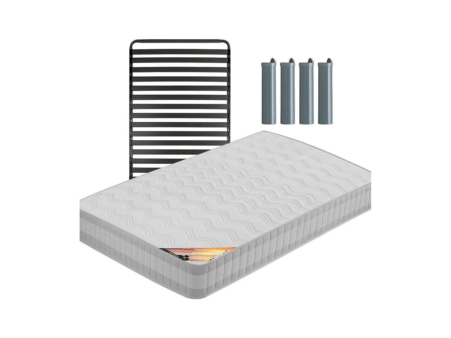 TAHITI - Pack Matelas + Titanium 22 90x190cm + Pieds