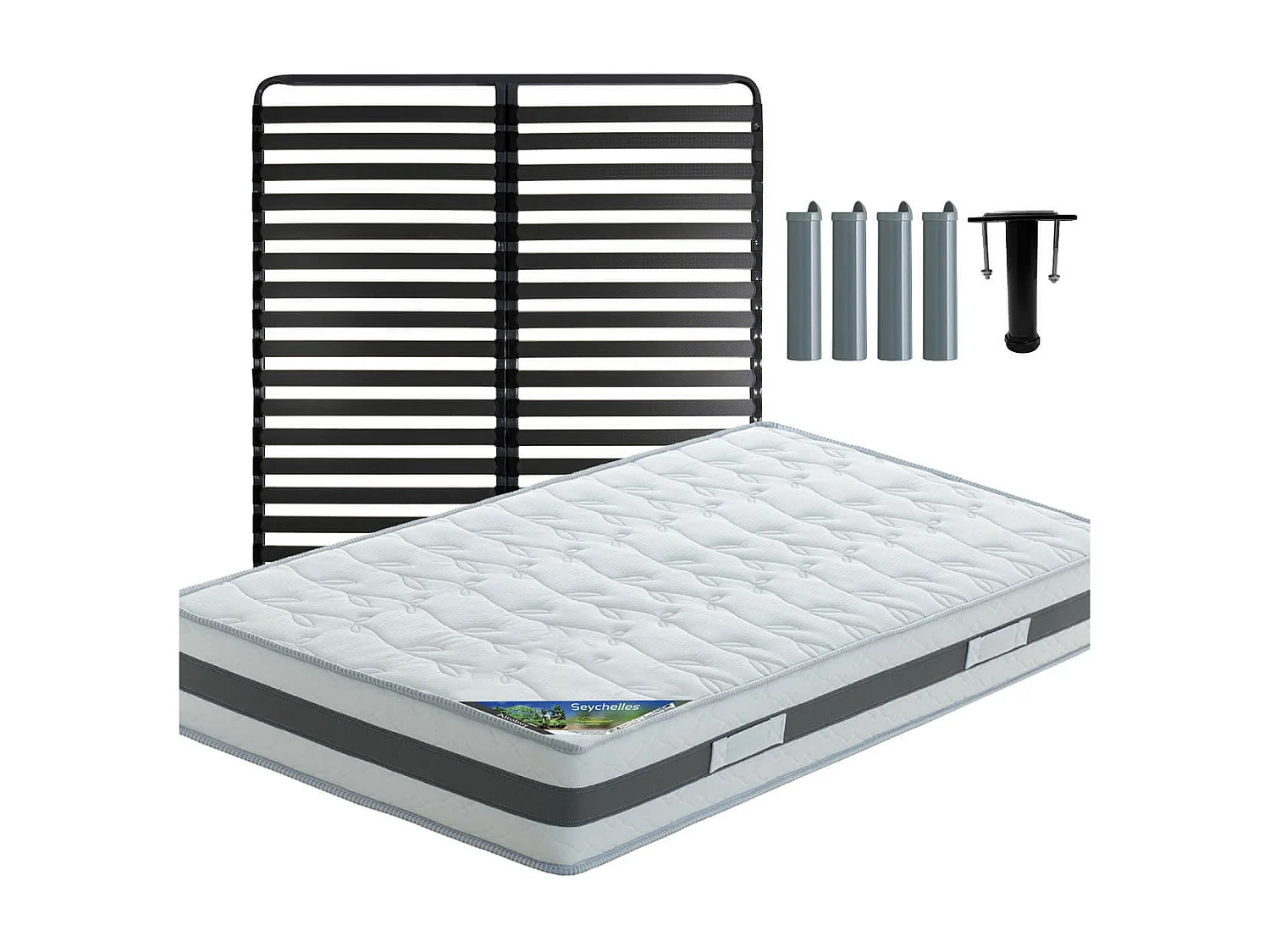 SEYCHELLES - Pack Matelas + Titanium 22 140x190cm + Pieds