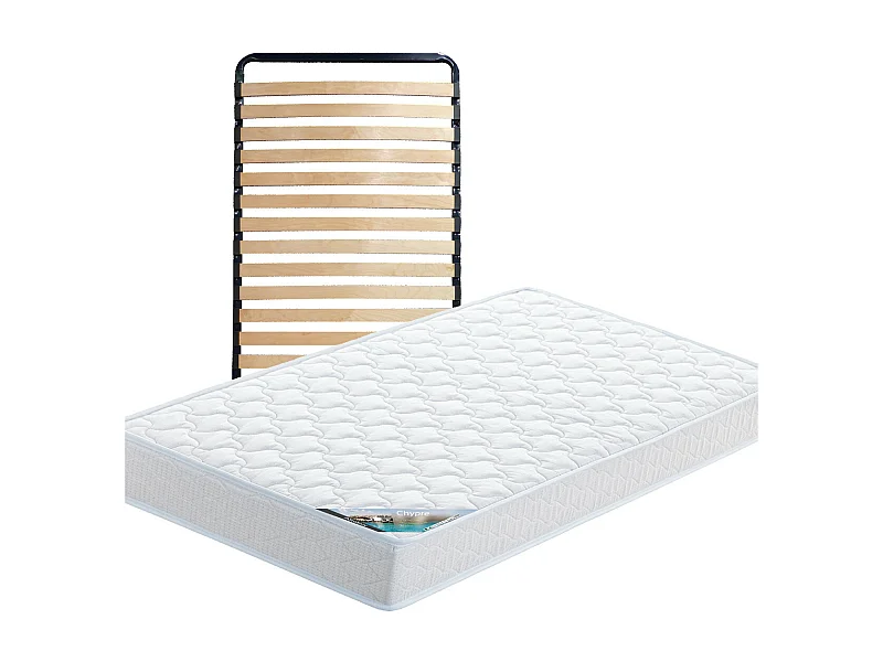 CHYPRE - Pack Matelas + Lattes 80x190