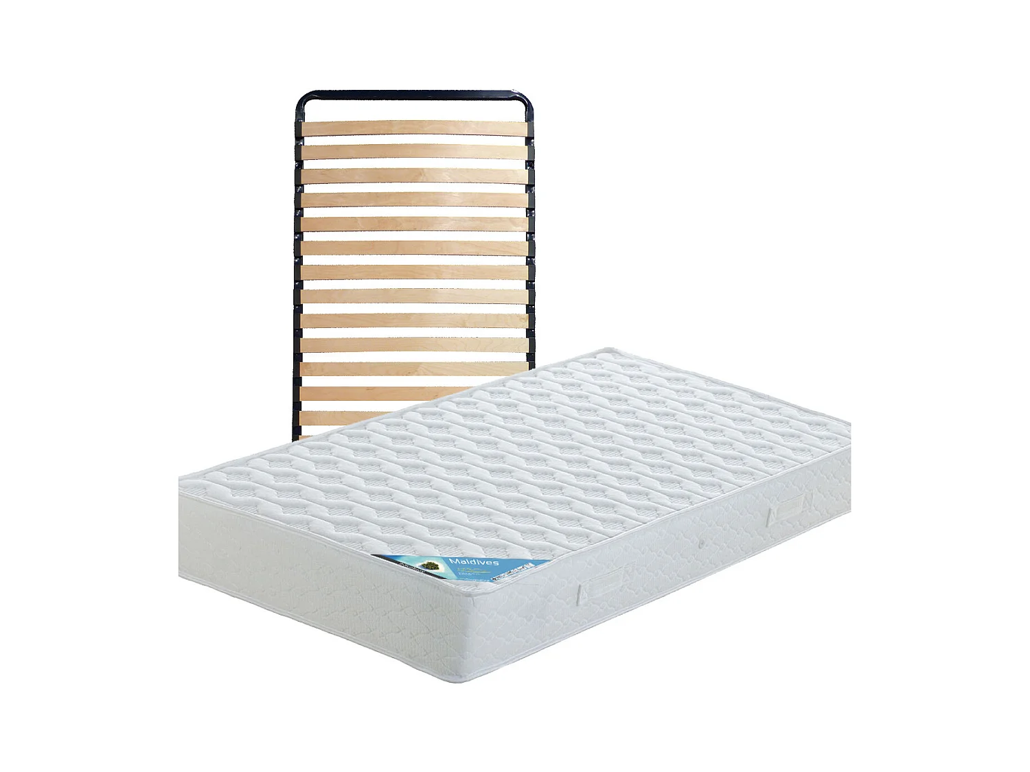 MALDIVES - Pack Matelas + Lattes 80x190