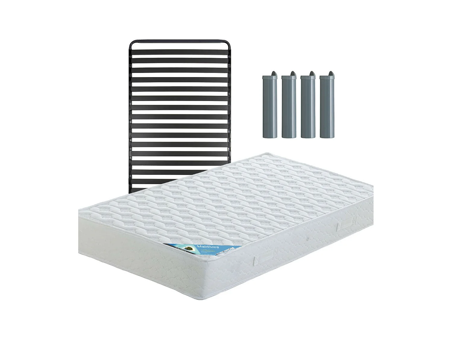 MALDIVES - Pack Matelas + Titanium 22 90x190cm + Pieds