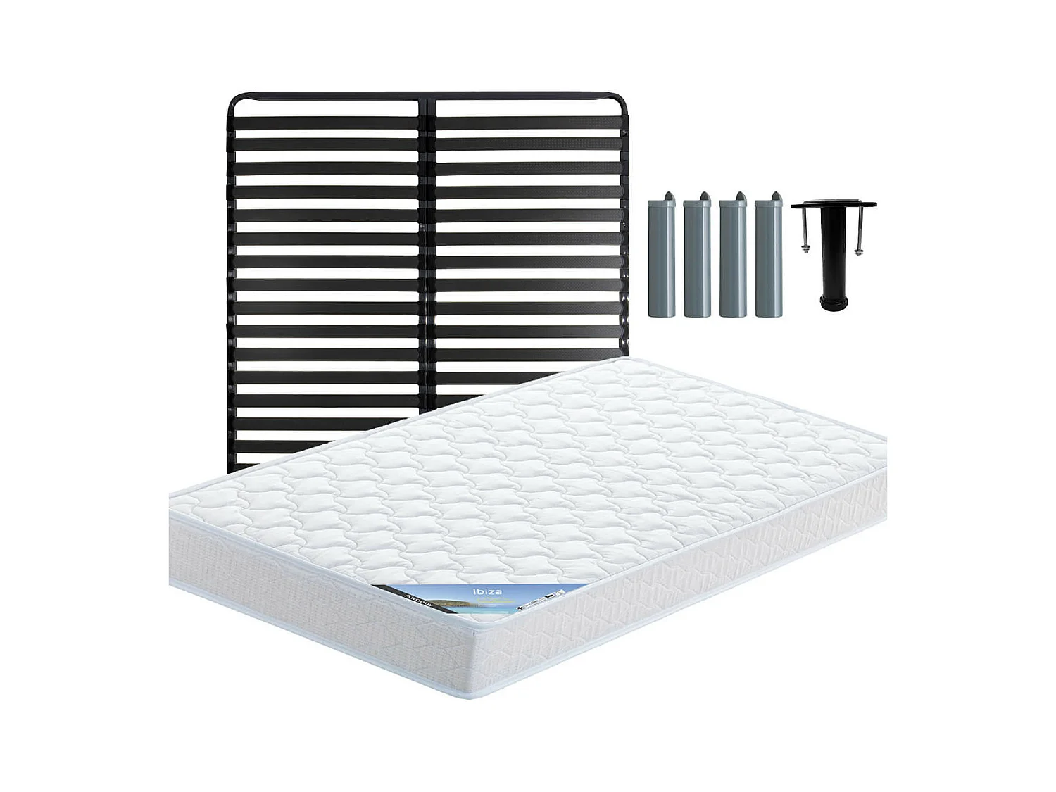 IBIZA - Pack Matelas + Titanium 22 140x190cm + Pieds