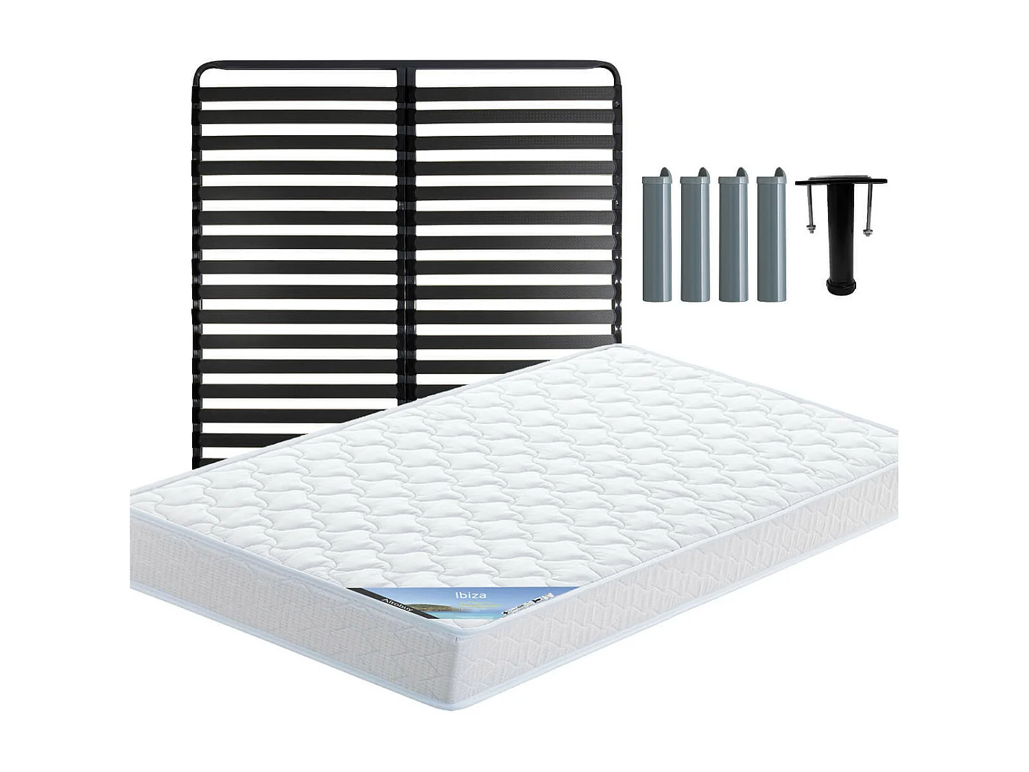 IBIZA - Pack Matelas + Titanium 22 140x190cm + Pieds