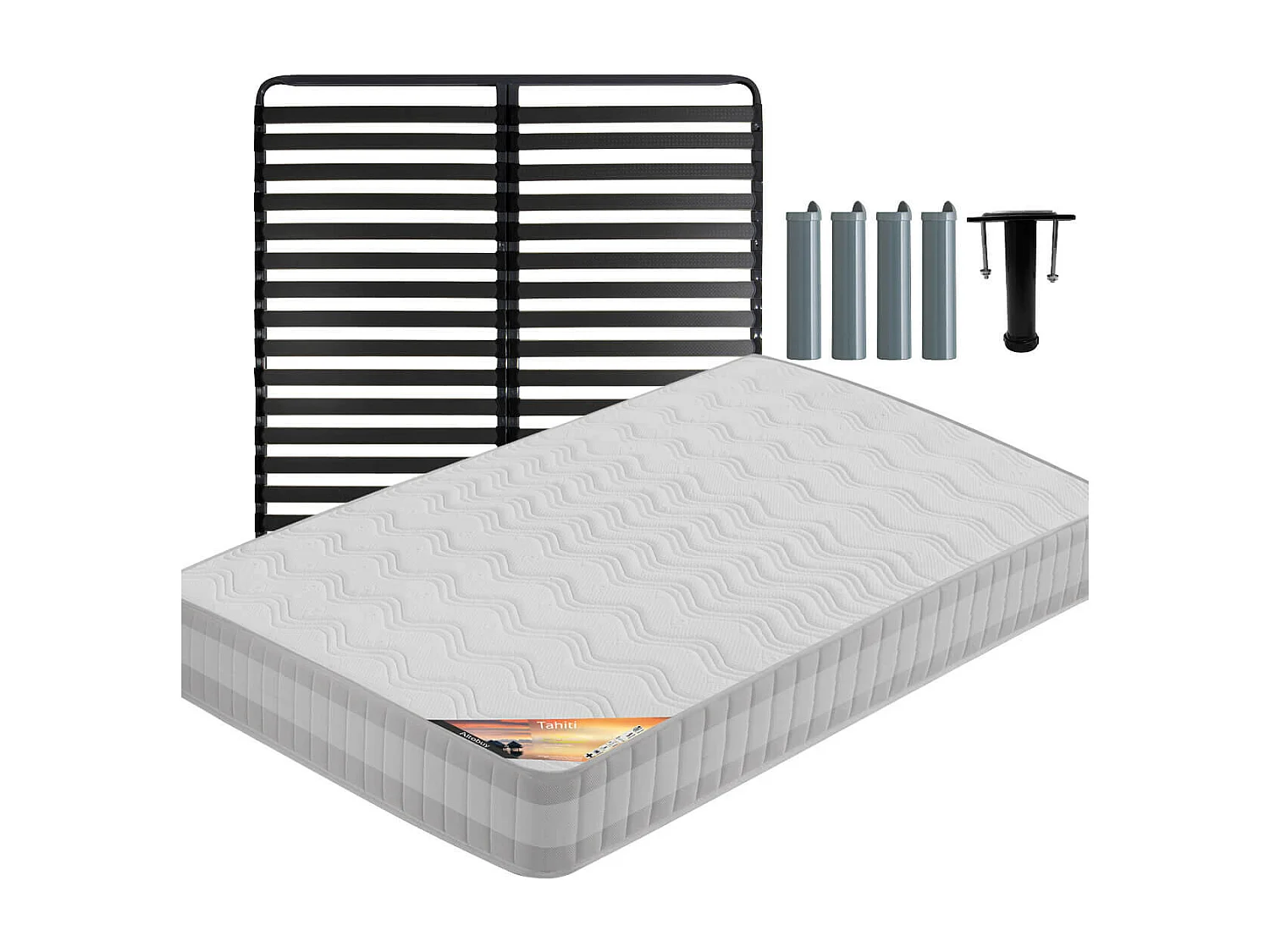 TAHITI - Pack Matelas + Titanium 22 160x200cm + Pieds