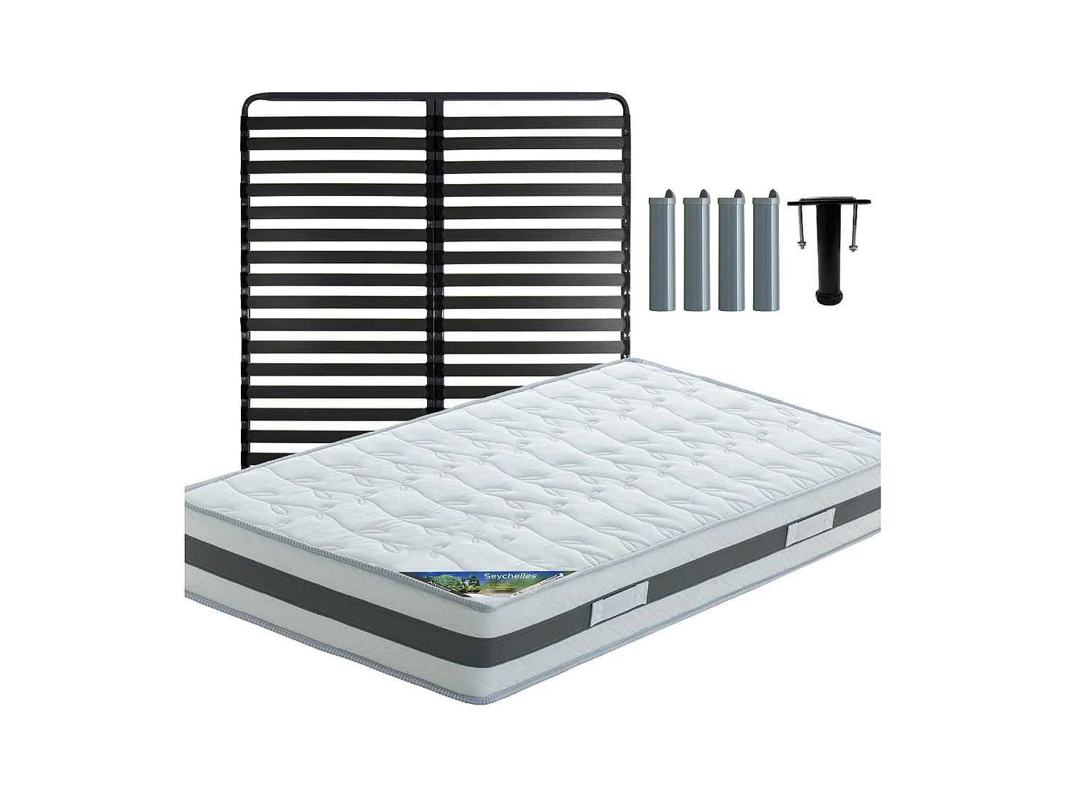 SEYCHELLES - Pack Matelas + Titanium 22 160x200cm + Pieds