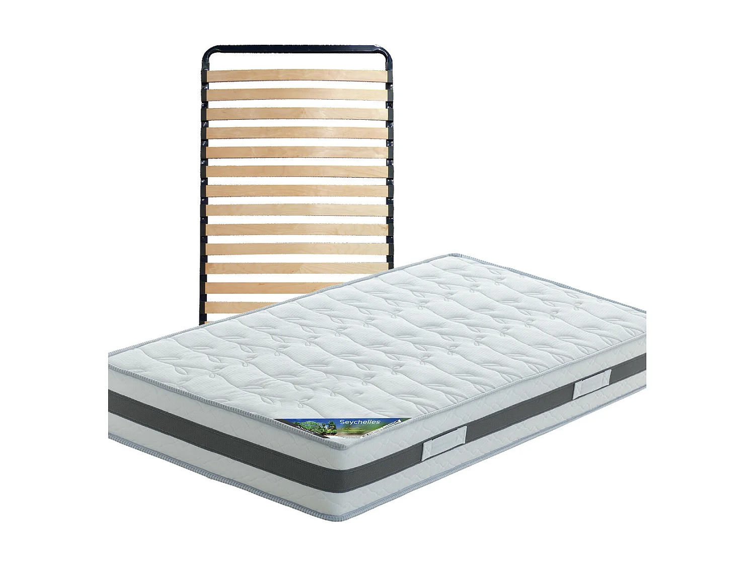 SEYCHELLES - Pack Matelas + Lattes 90x190