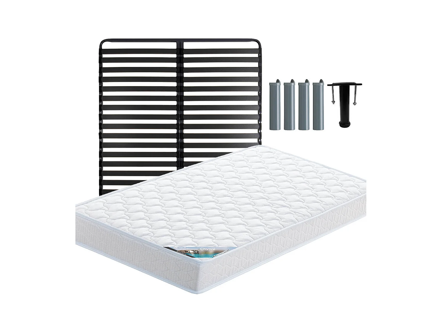 CHYPRE - Pack Matelas + Titanium 22 160x200cm + Pieds