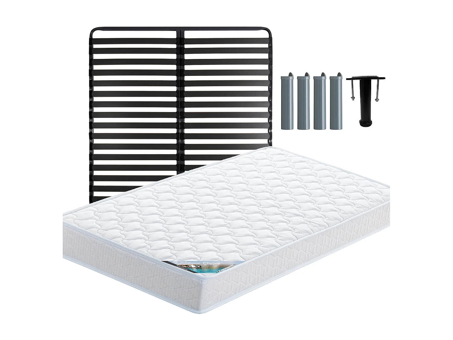 CHYPRE - Pack Matelas + Titanium 22 160x200cm + Pieds
