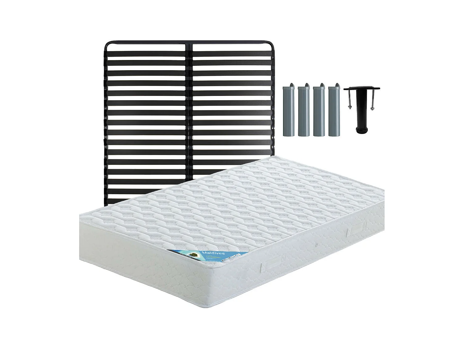 MALDIVES - Pack Matelas + Titanium 22 160x200cm + Pieds