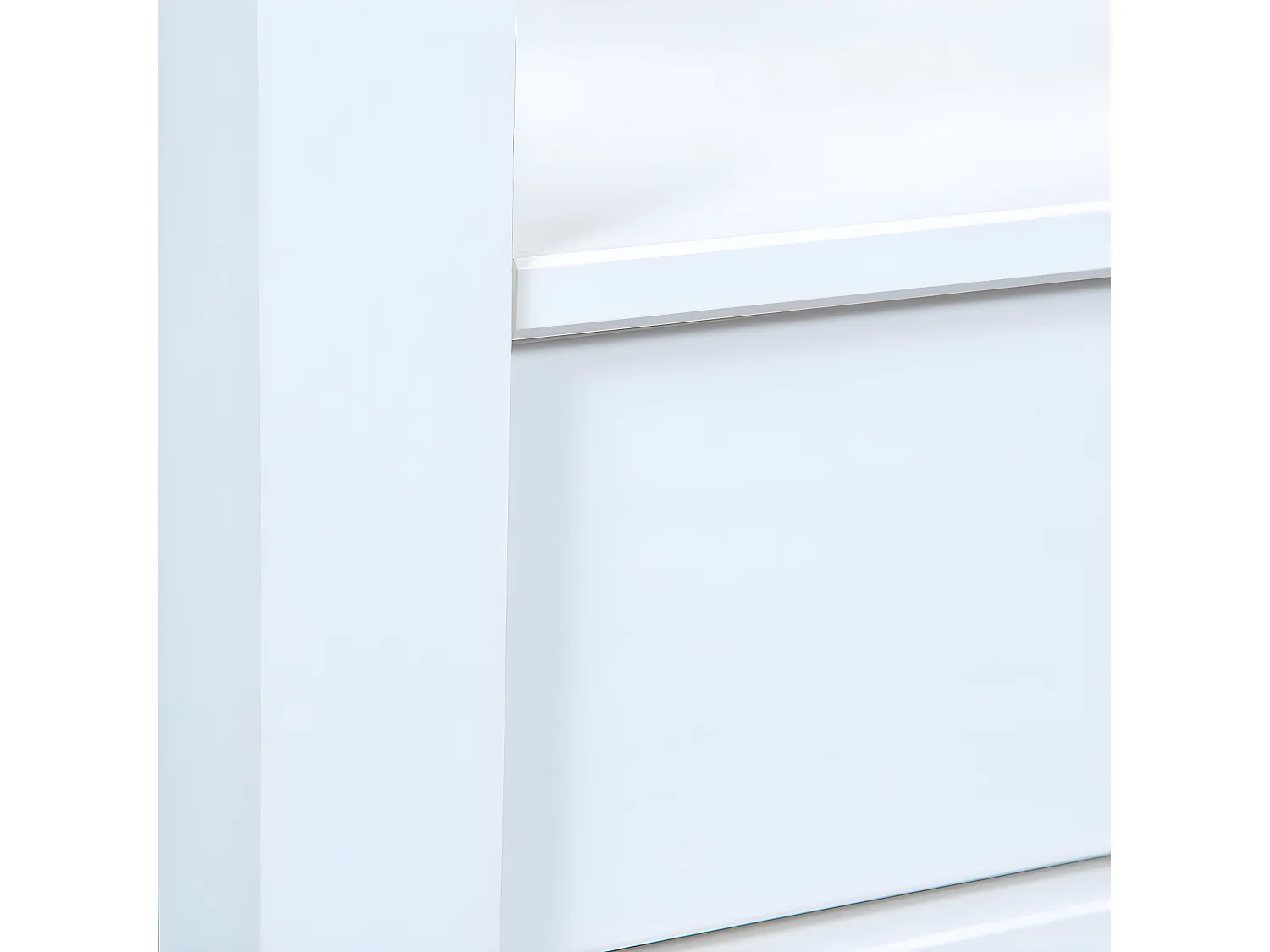 NATUR - Table Basse Rectangulaire Bois Massif Vernis Blanc