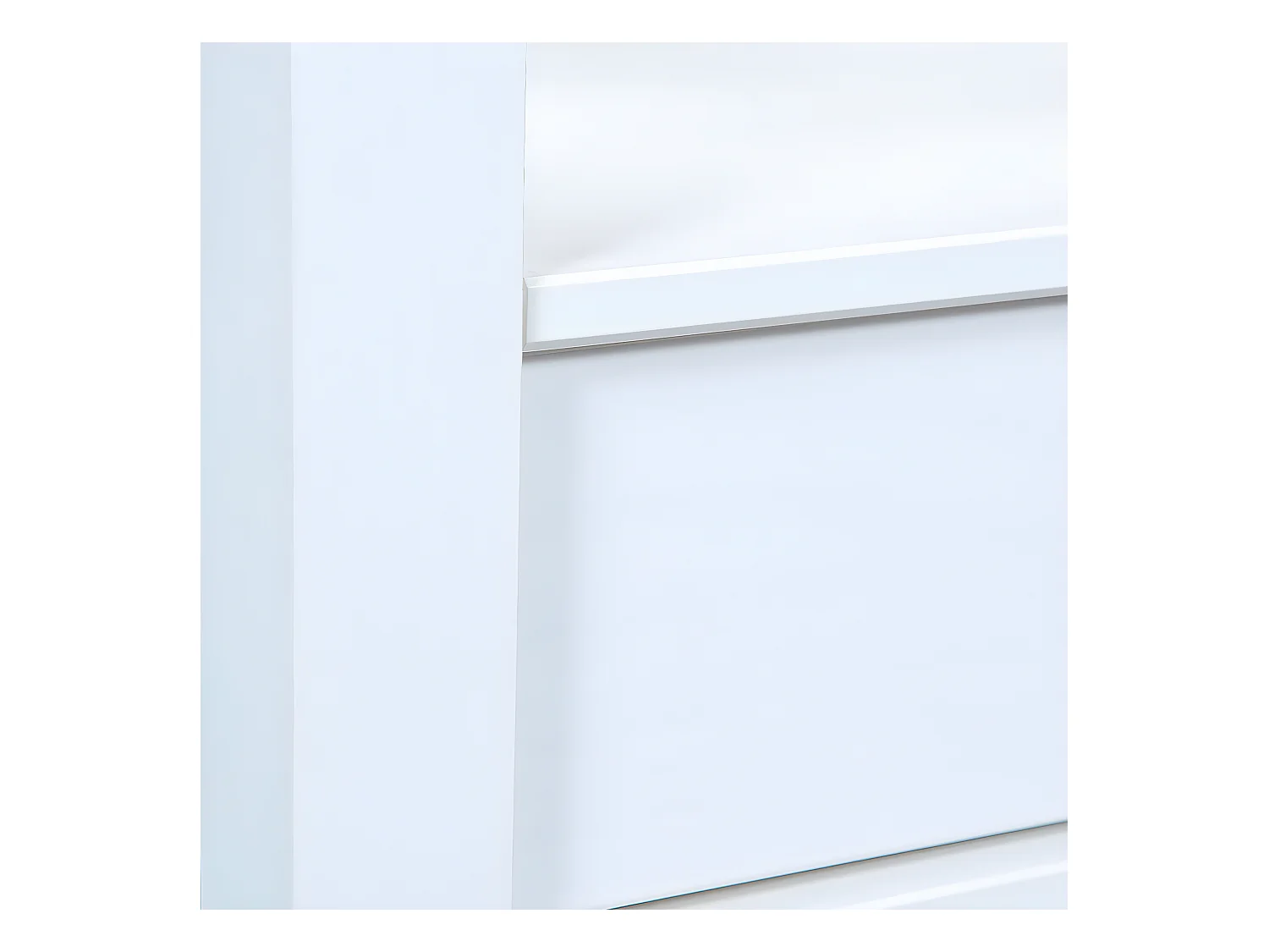 NATUR - Table Basse Rectangulaire Bois Massif Vernis Blanc