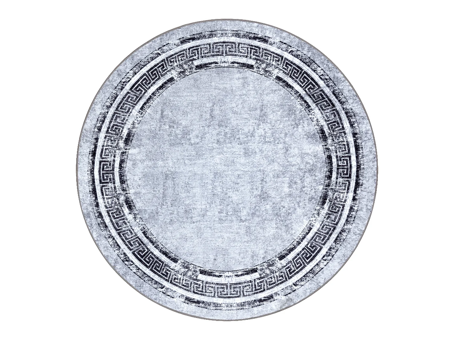 Tapis lavable MIRO 51254.802 cercle Marbre, grec antidérapant - gris  cercle 200 cm