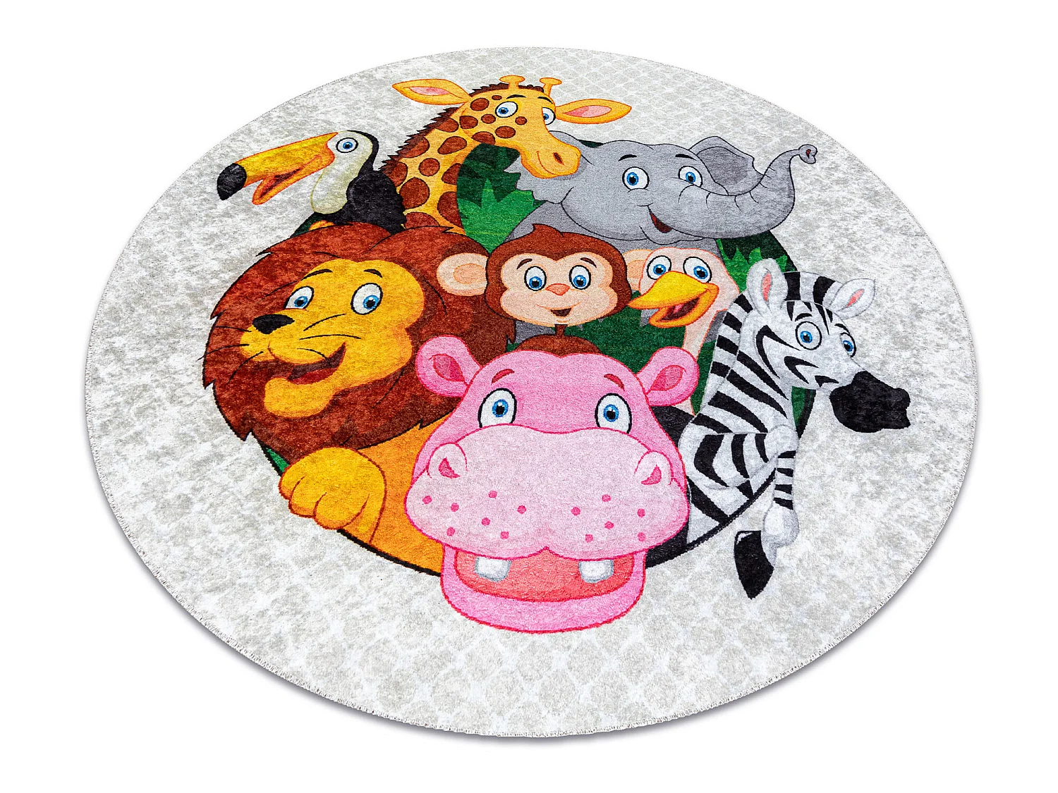 Tapis lavable JUNIOR 51595.801 cercle animaux, Afrique pour les enfant cercle 100 cm