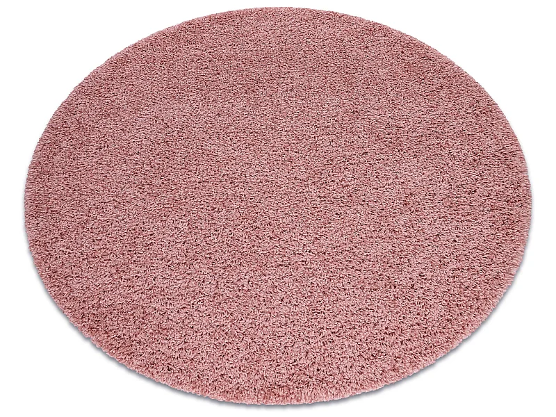 Tapis SOFFI Cercle shaggy 5cm rouge cercle 120 cm