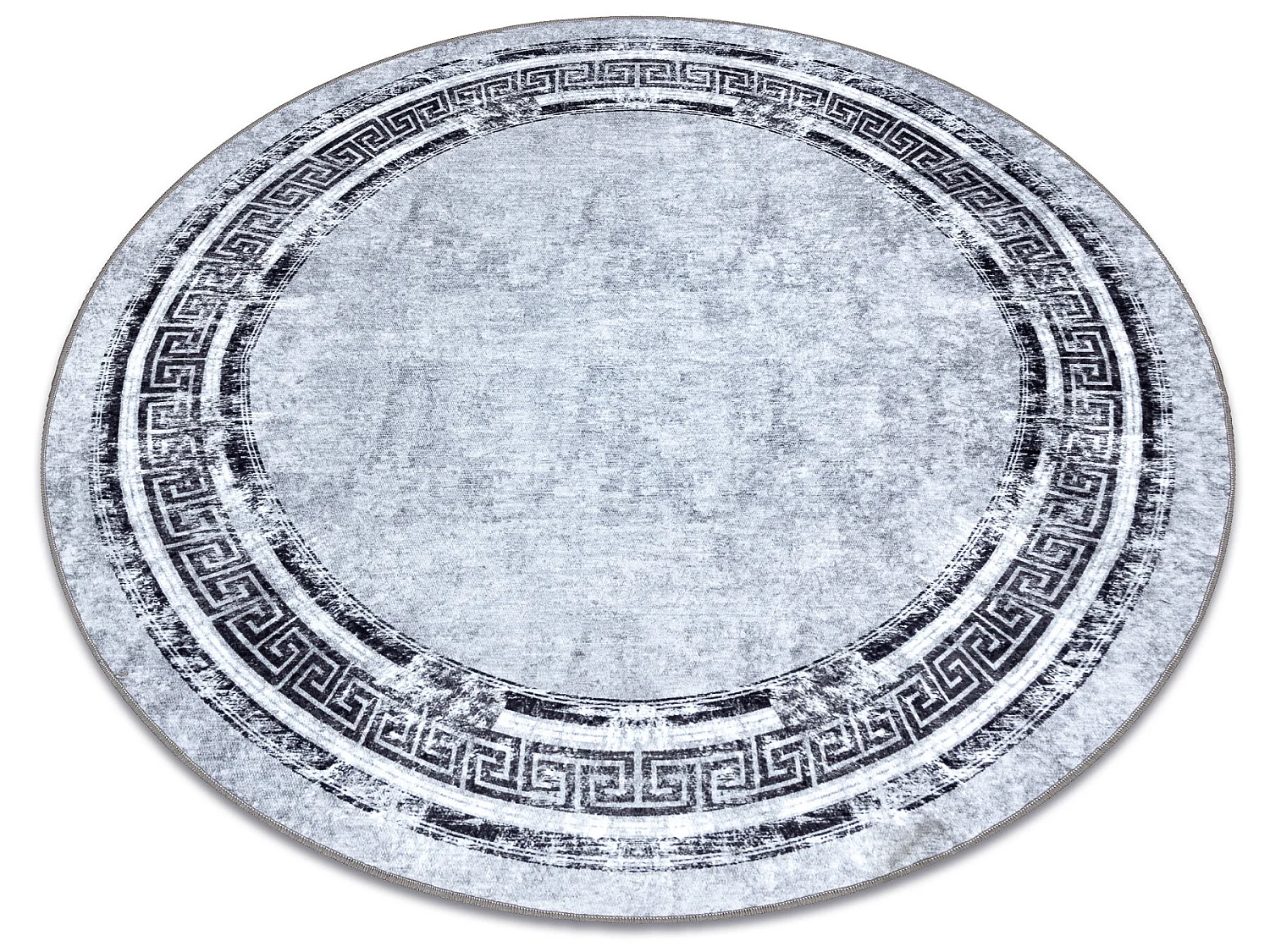 Tapis lavable MIRO 51254.802 cercle Marbre, grec antidérapant - gris  cercle 80 cm