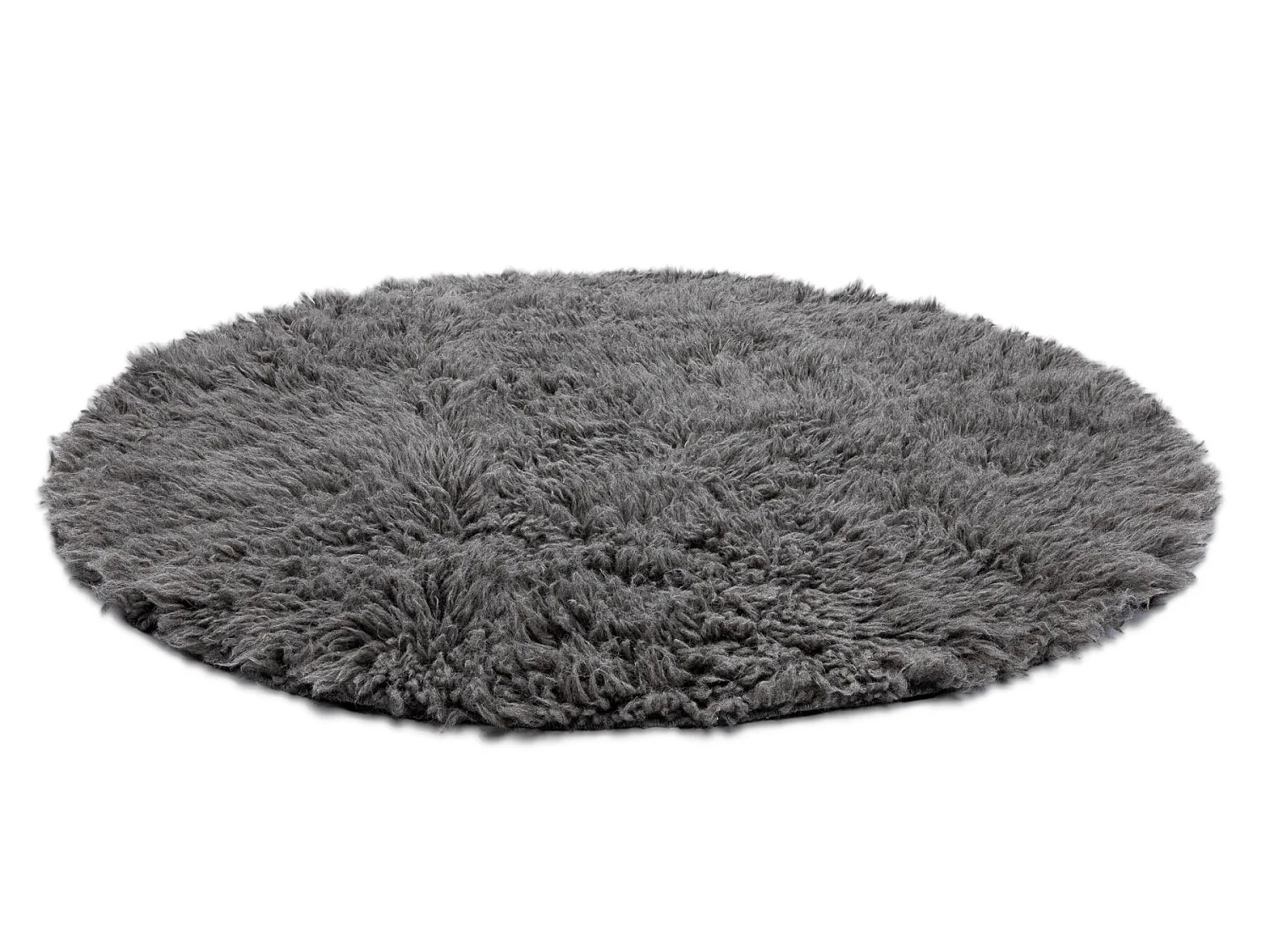 Vlokjes wol ROND grijs cercle 140 cm