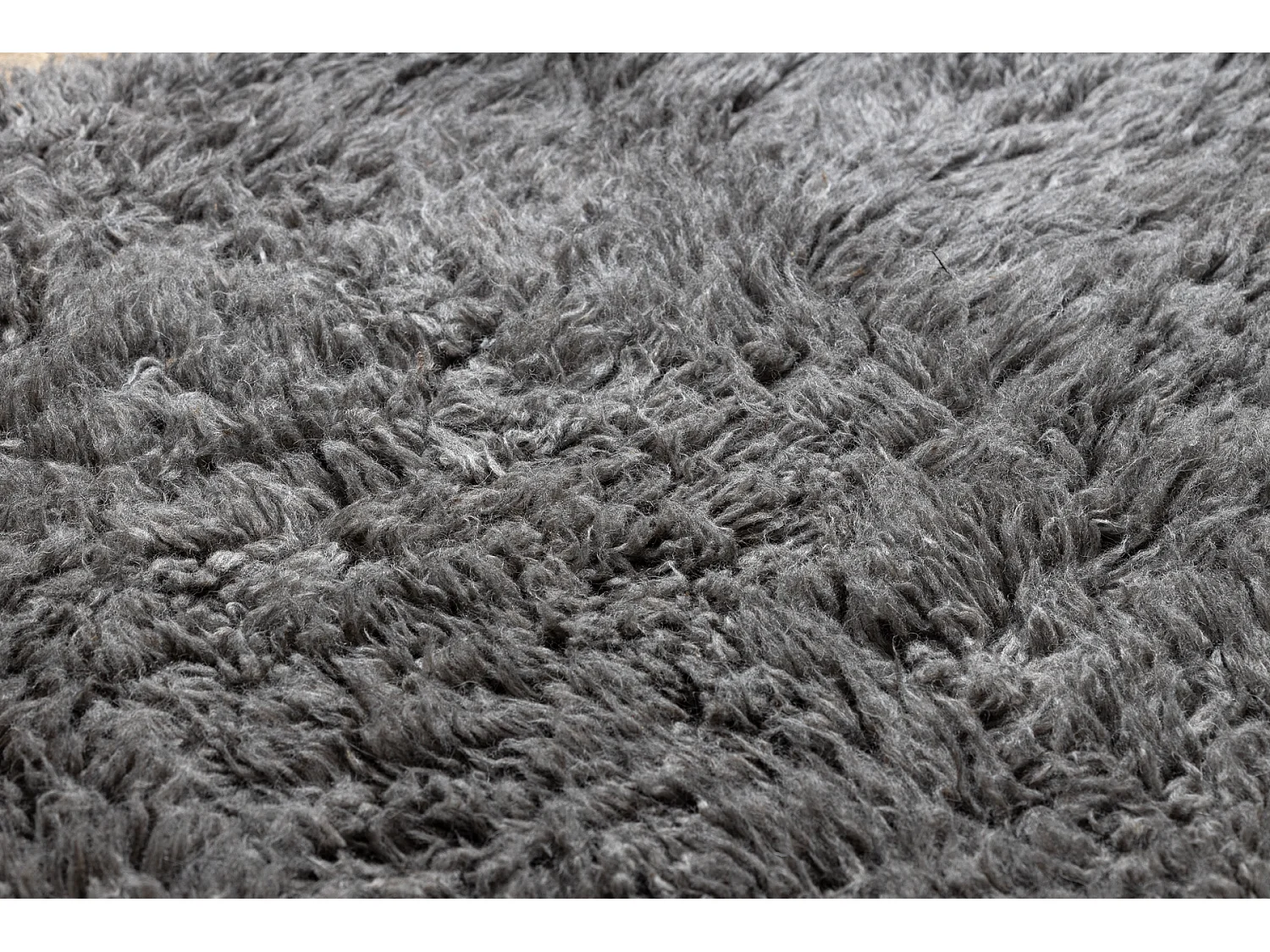 Vlokjes wol ROND grijs cercle 140 cm