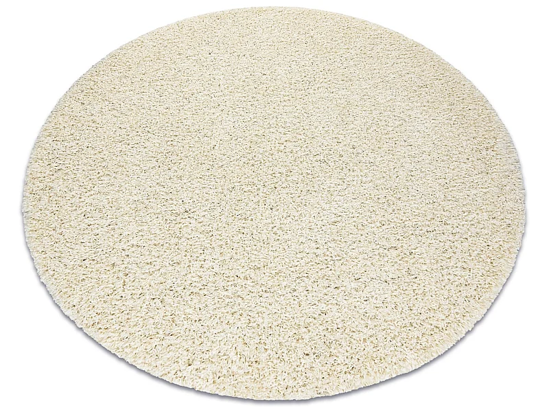 Tapis SOFFI Cercle shaggy 5cm crème cercle 120 cm