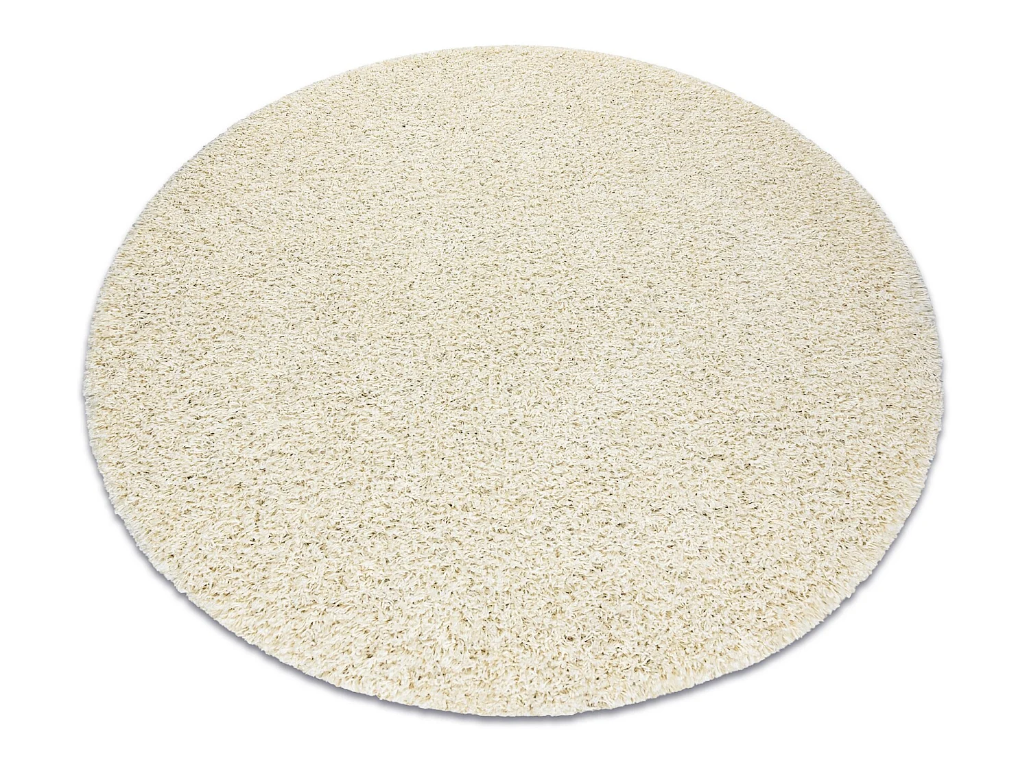 Tapis SOFFI Cercle shaggy 5cm crème cercle 120 cm