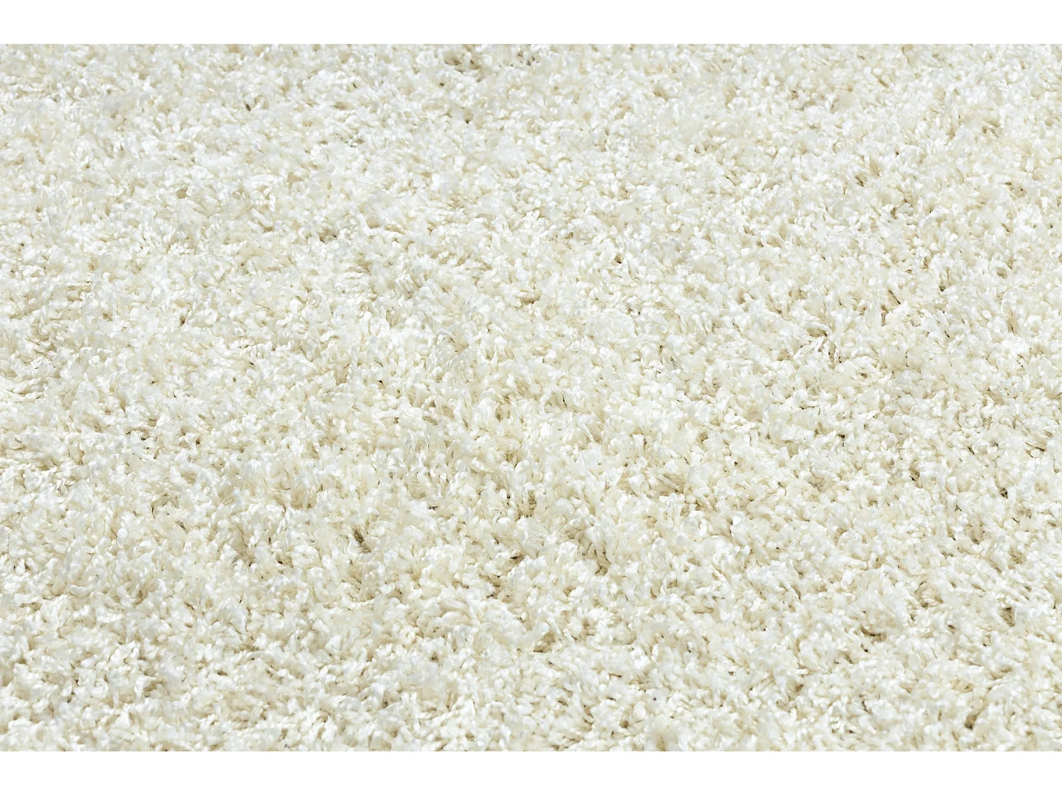 Tapis SOFFI Cercle shaggy 5cm crème cercle 120 cm