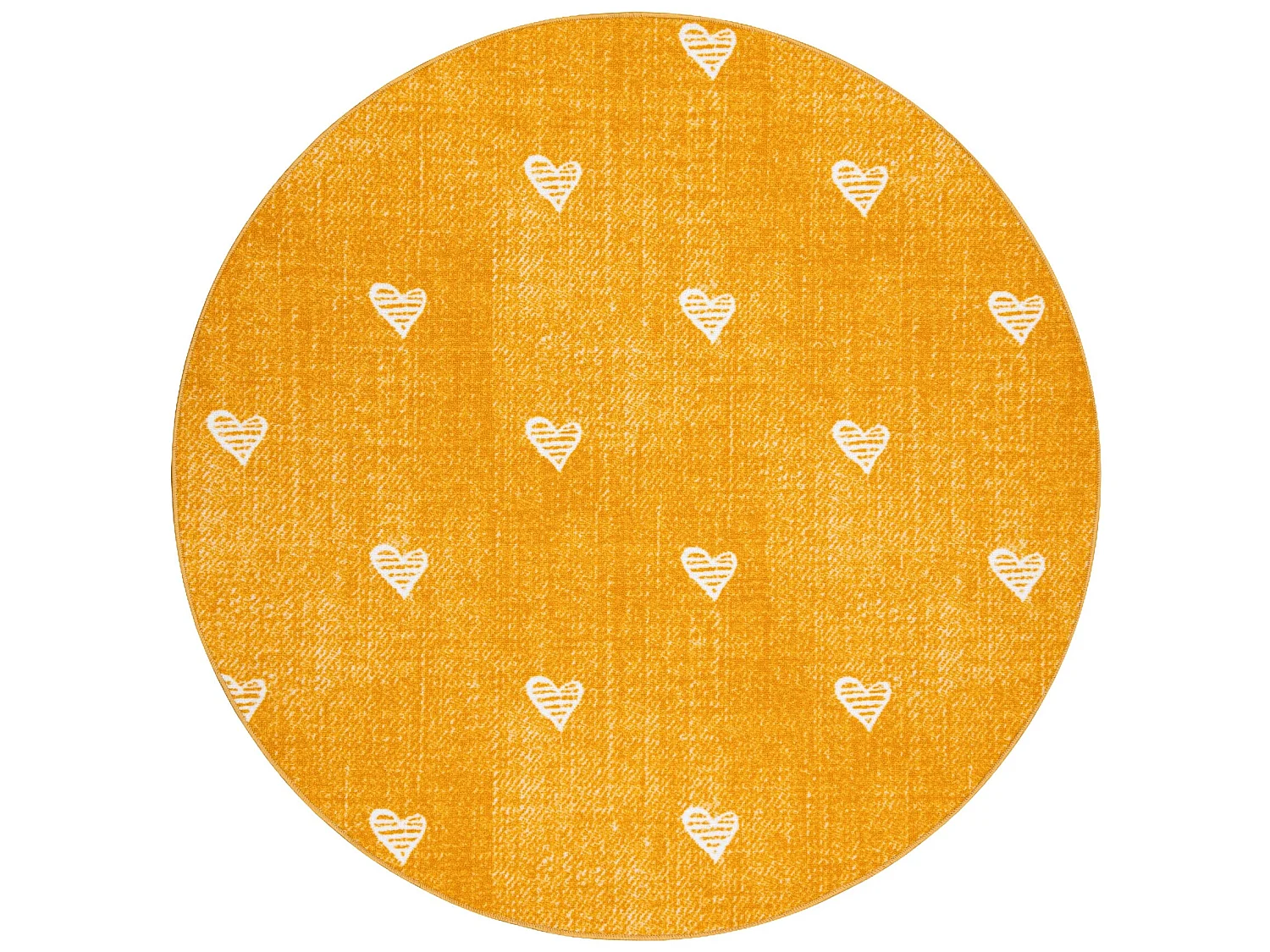 Tapijt voor kinderen HEARTS ROND Jeans gewreven , harten, kinderen - o cercle 150 cm