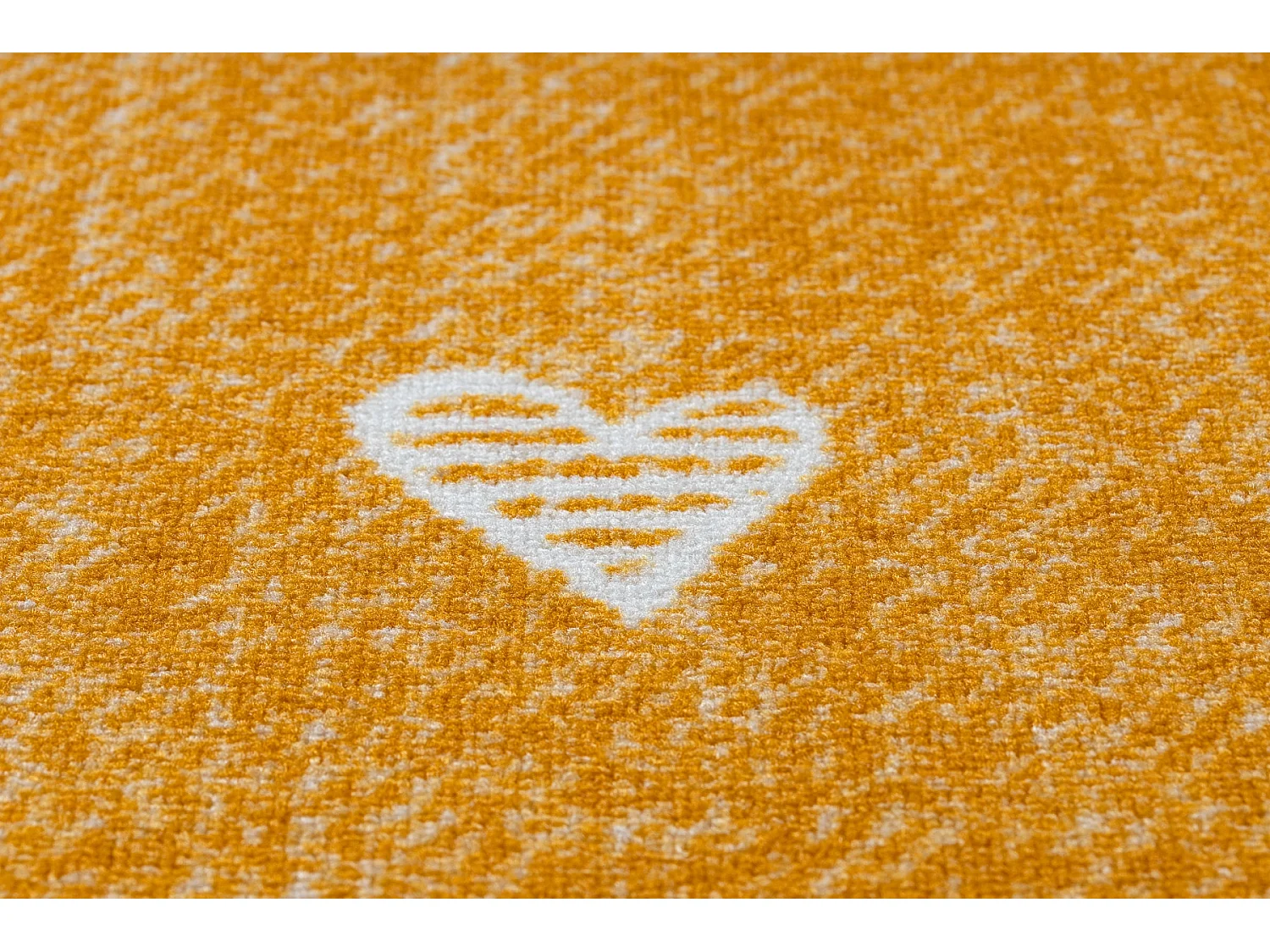 Tapijt voor kinderen HEARTS ROND Jeans gewreven , harten, kinderen - o cercle 150 cm