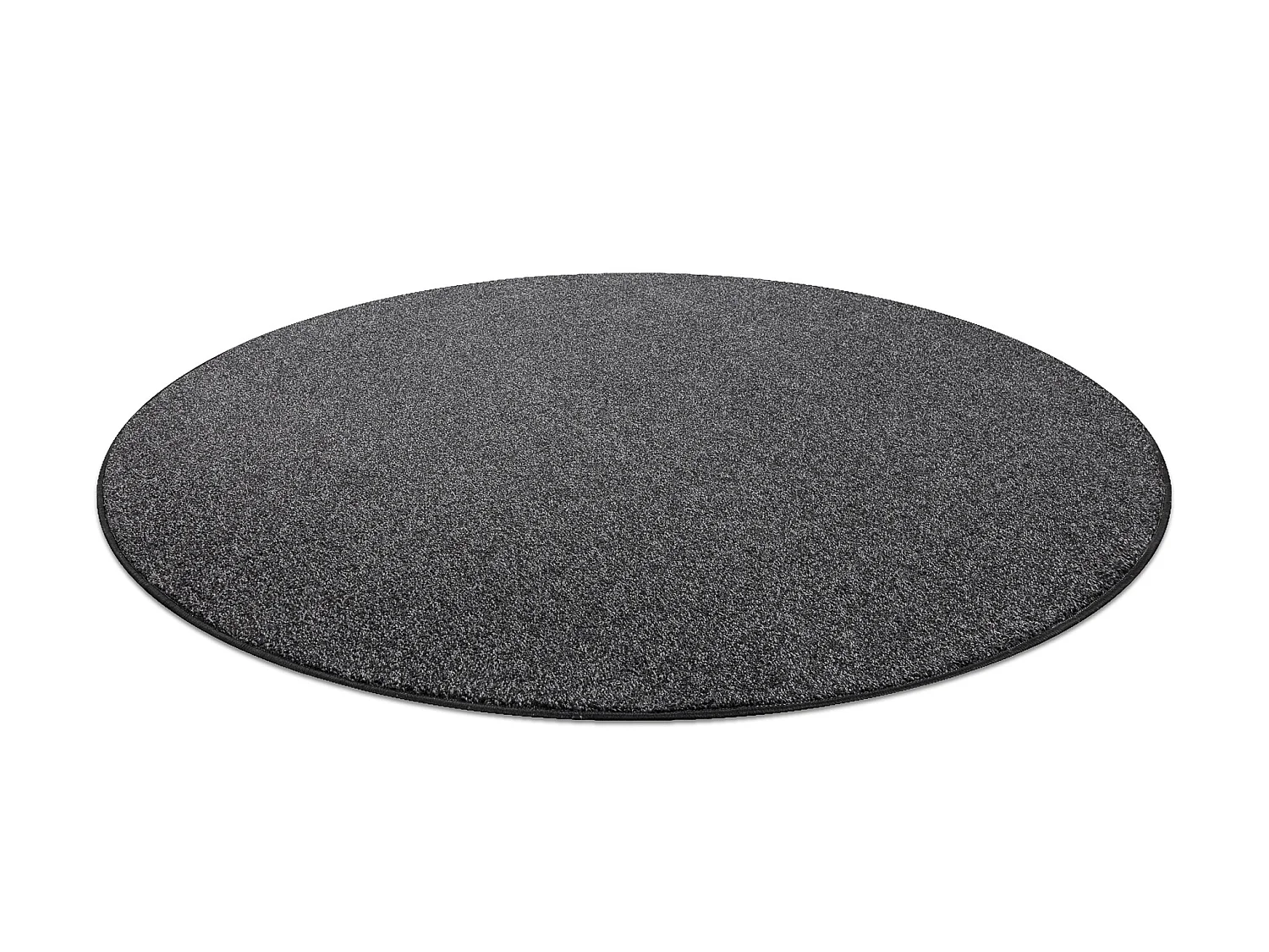 TAPIJT ROND EXCELLENCE zwart 141, glad, melange cercle 150 cm