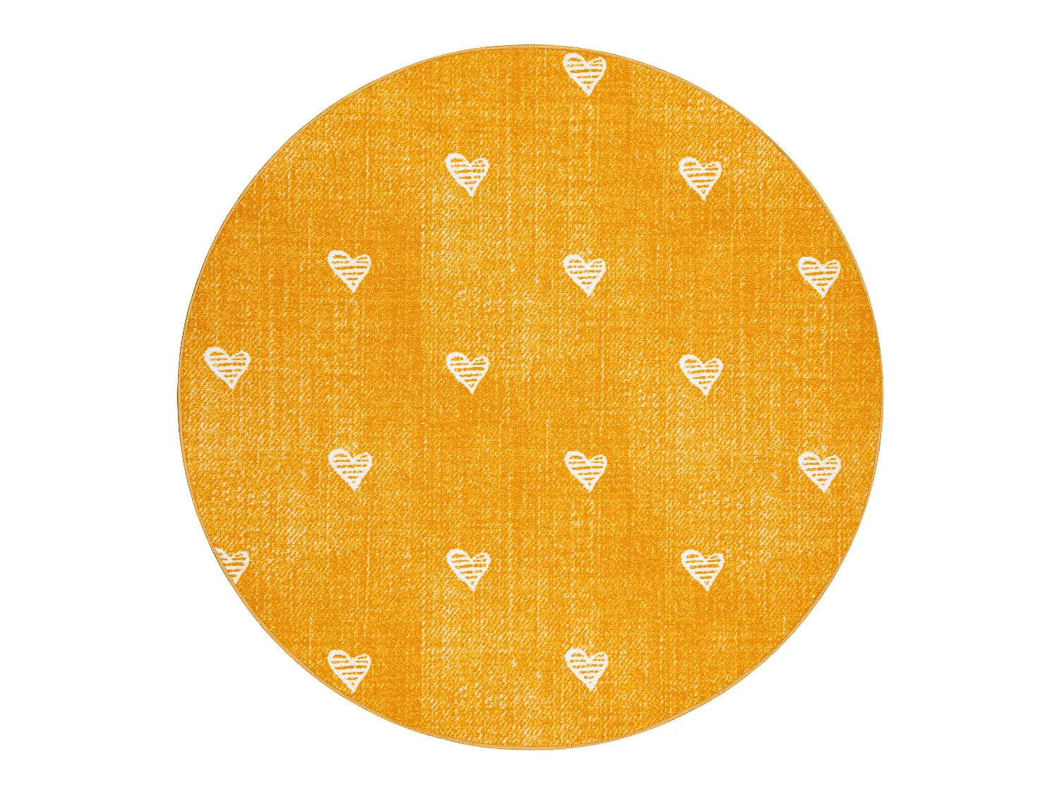 Tapijt voor kinderen HEARTS ROND Jeans gewreven , harten, kinderen - o cercle 200 cm
