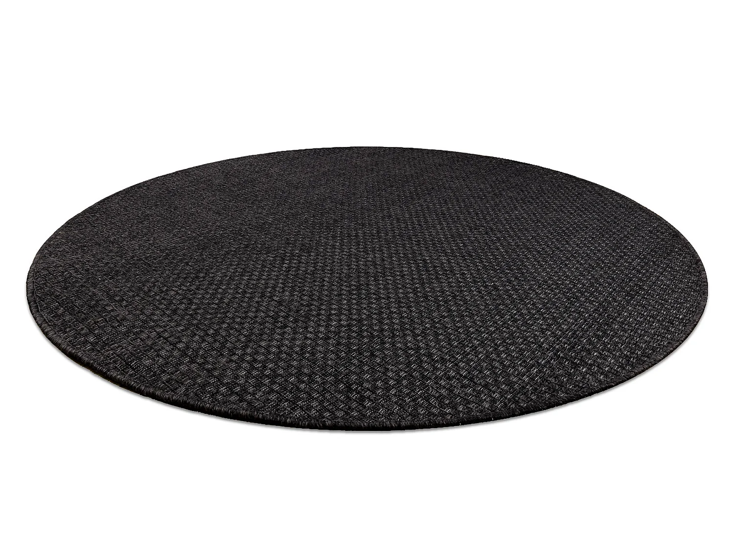 Tapis TIMO 0000 cercle SIZAL extérieur noir cercle 150 cm